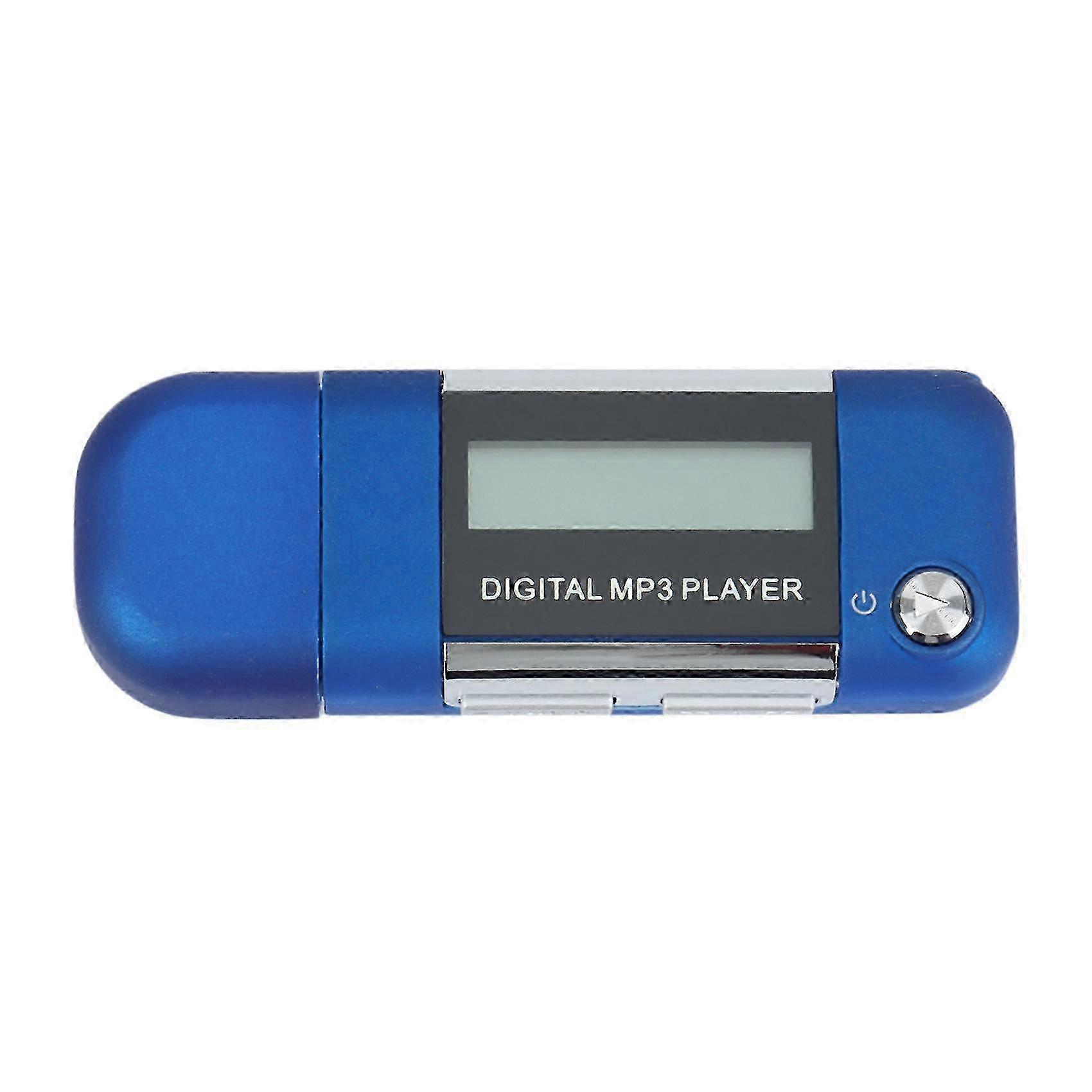 Mp3 Player 4gb U Disk Music Player Supports Replaceable Aaa Battery, Recording (blue) 25-26