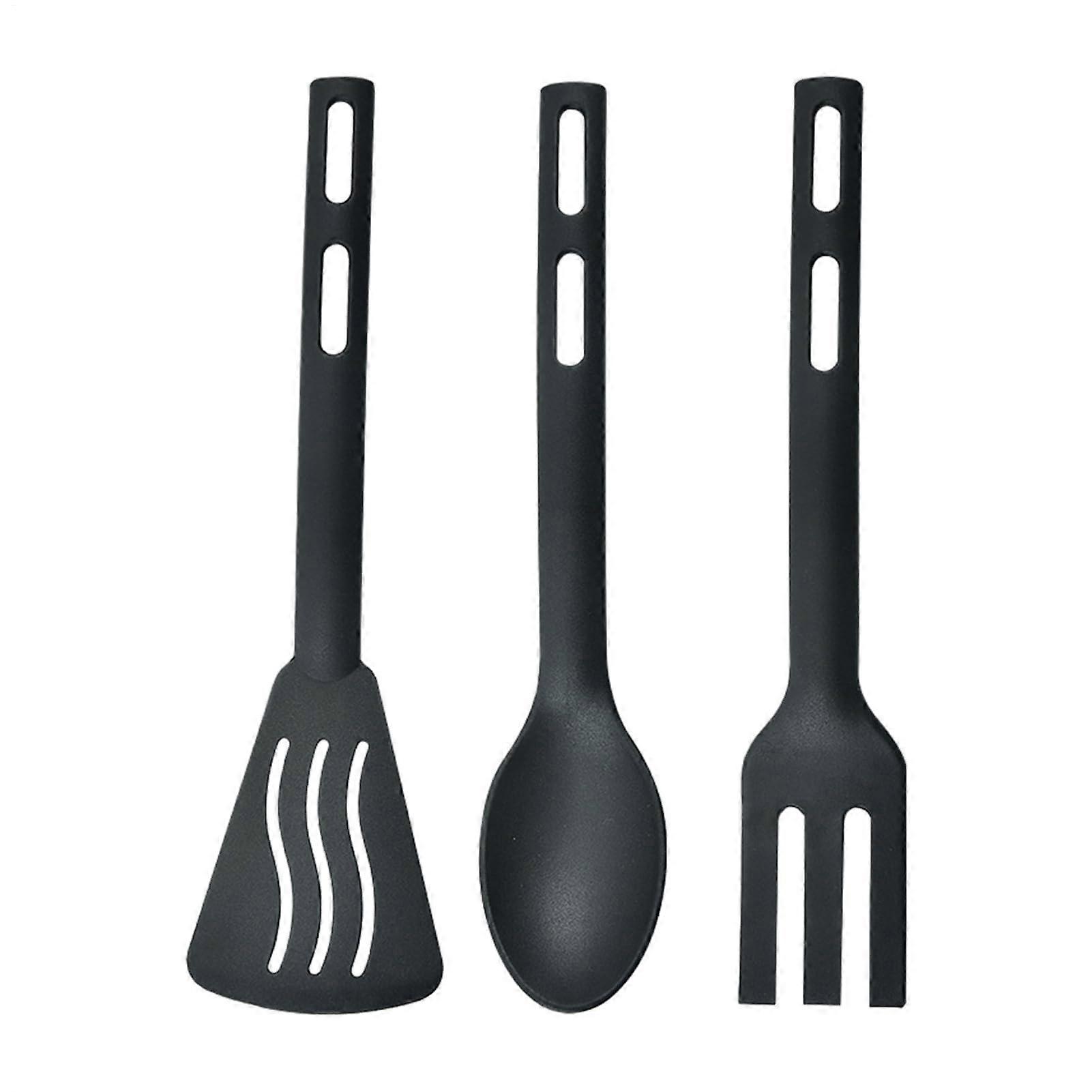 Nylon Cooking Utensils Set with Non‑Stick Spatulas, Comfortable Handles for Camping and Outdoor Cooking
