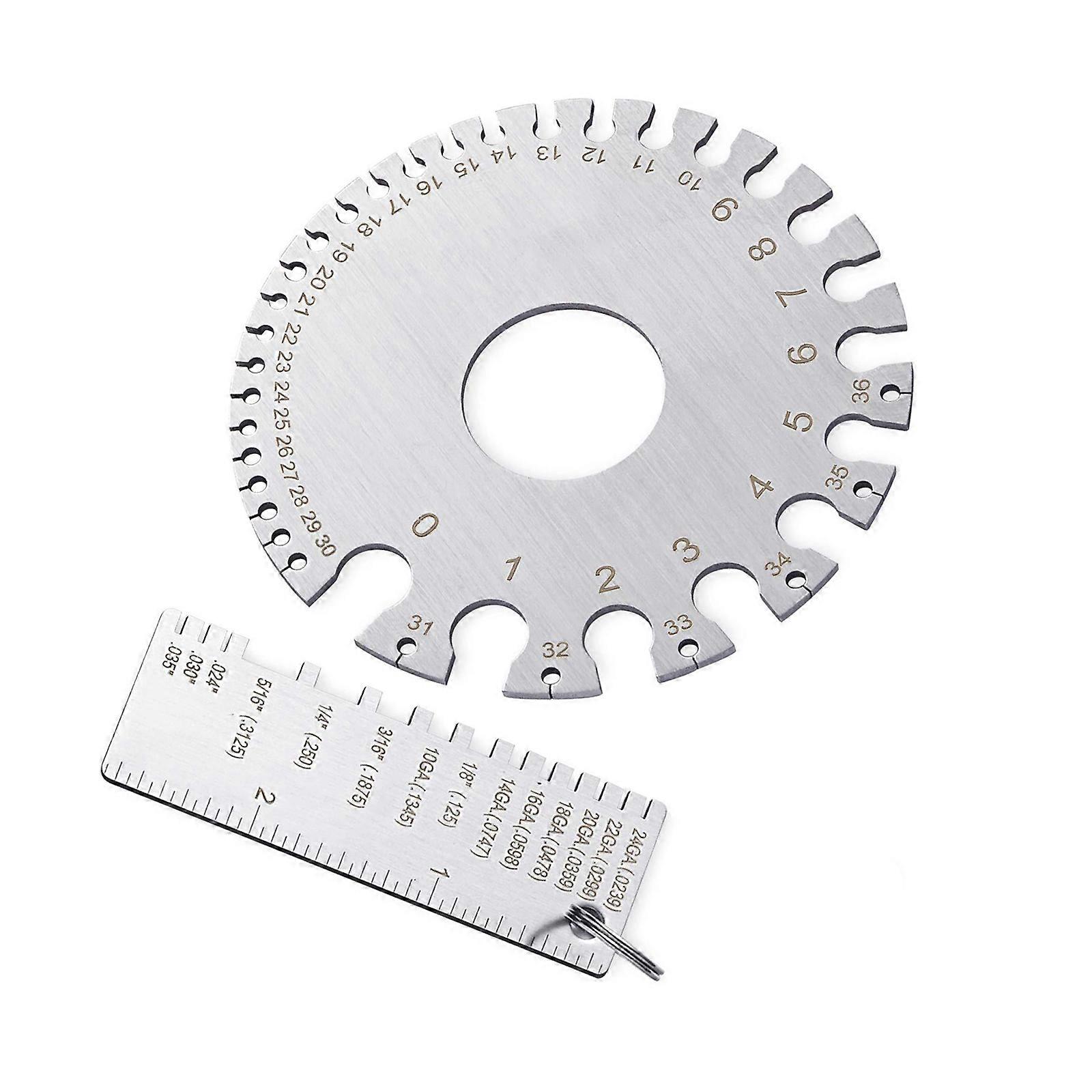 Steel Wire Welding Gauges with Double Scale Design Round Square Measuring Tool for Accurate Metal Sheet & Cable Measurement Multicolor