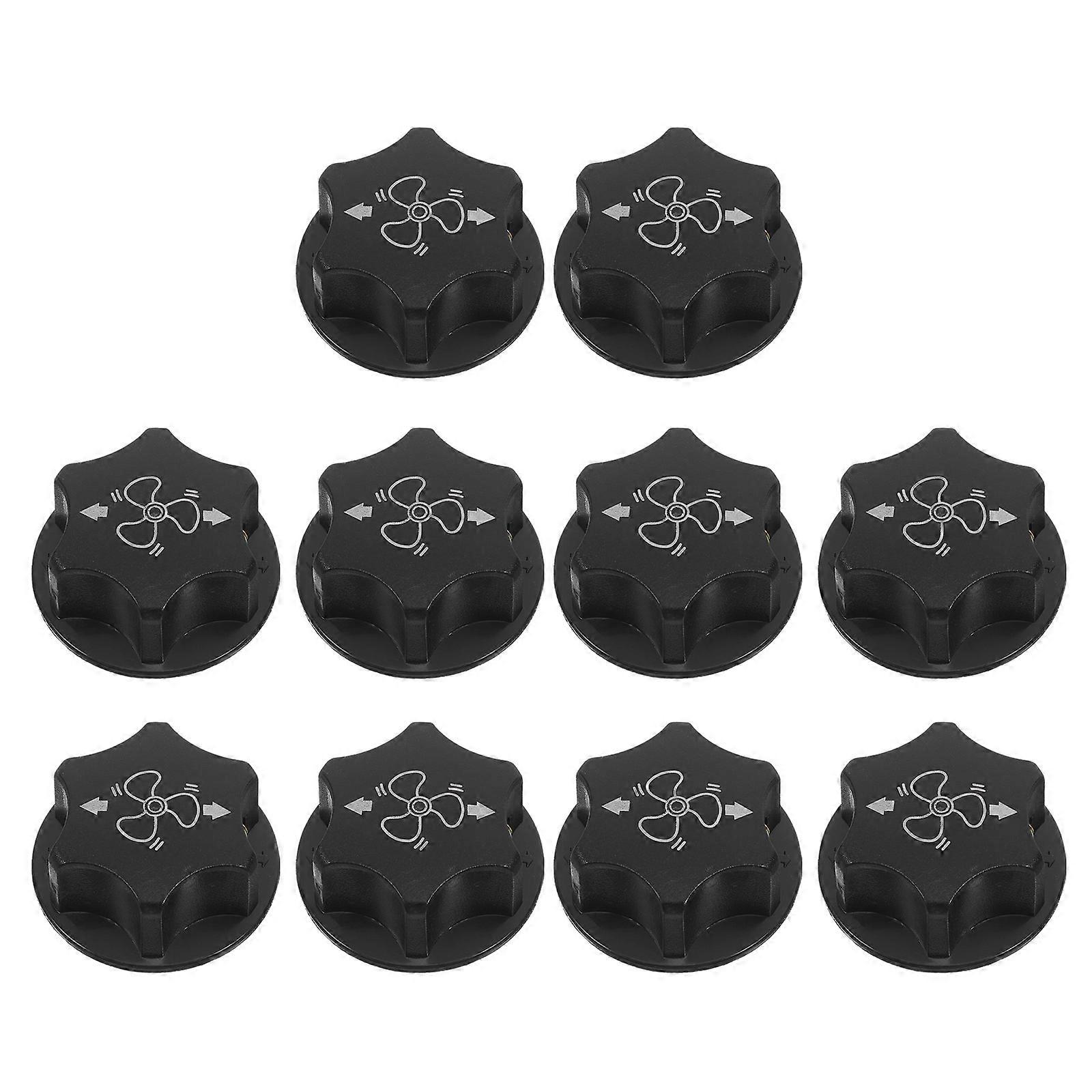 Industrial Bullhorn Fan Knobs for Fan Speed Control 10Pcs Black Plastic