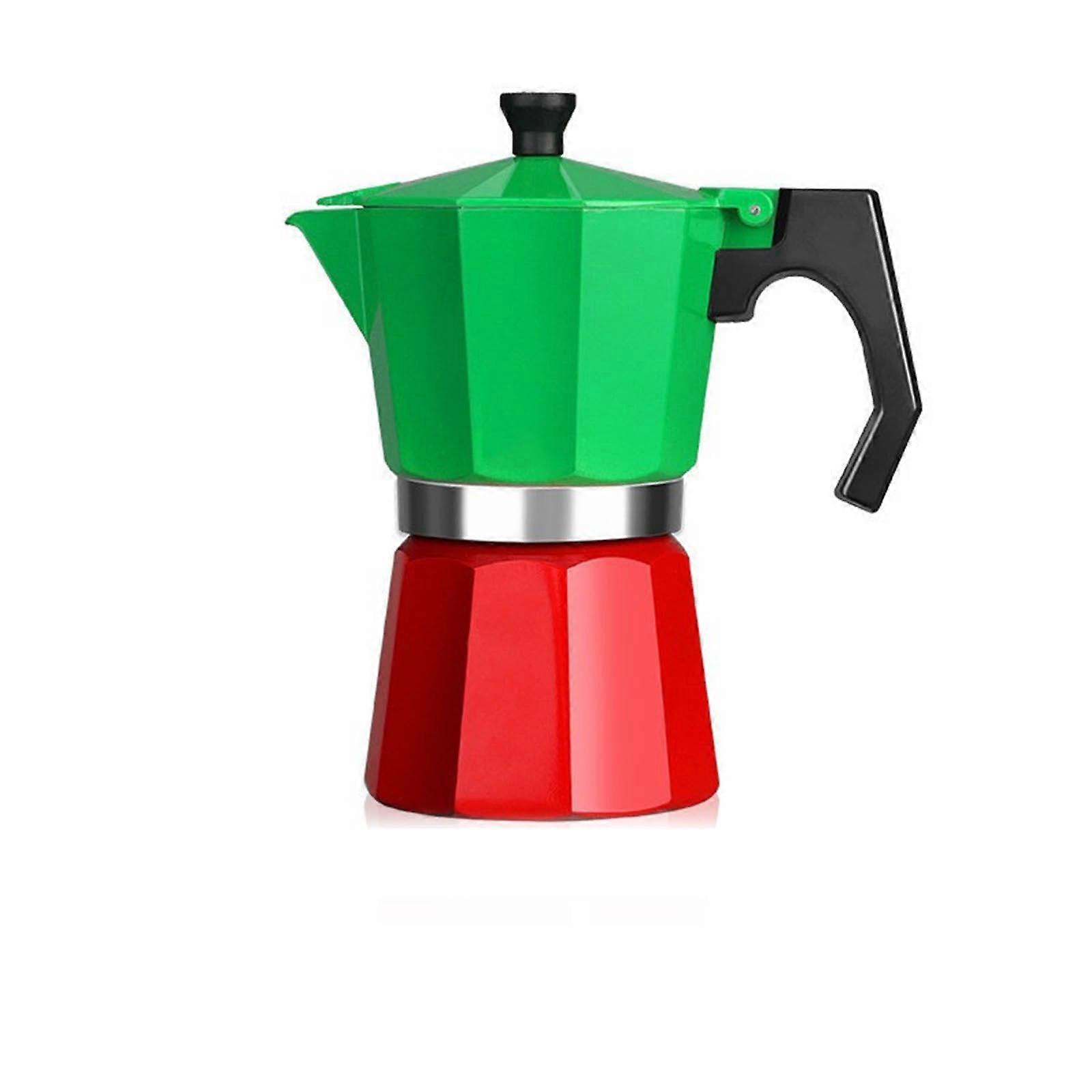 Traditional Octagonal Container For Gas Electric Introduction Ovens 3 Cup Dense Coffee Maker With Ergonomic Handle And Seal Multicolor