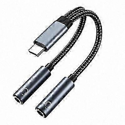 USB-C to Dual 3.5mm Audio Adapter Cable for Devices