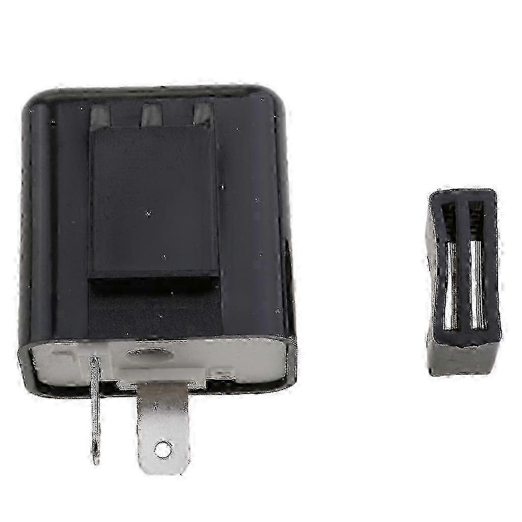 w Motorcycle Flasher Relay Replacement 12V 2 Pin Black