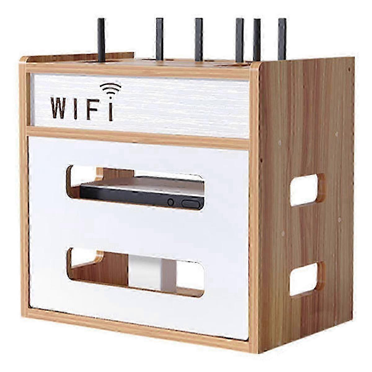 WiFi Router Storage Box, WiFi Cabinet to Hide Router and Modem, Router Cover Decorative Box for Office and Home