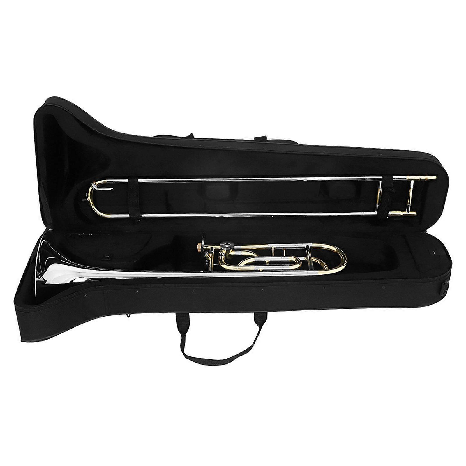 Trombone for Student Bb Tune Tenors Trombone Golden Trombone Musical Instrument with Carry Case Trombone Instrument Set  gold and silver 