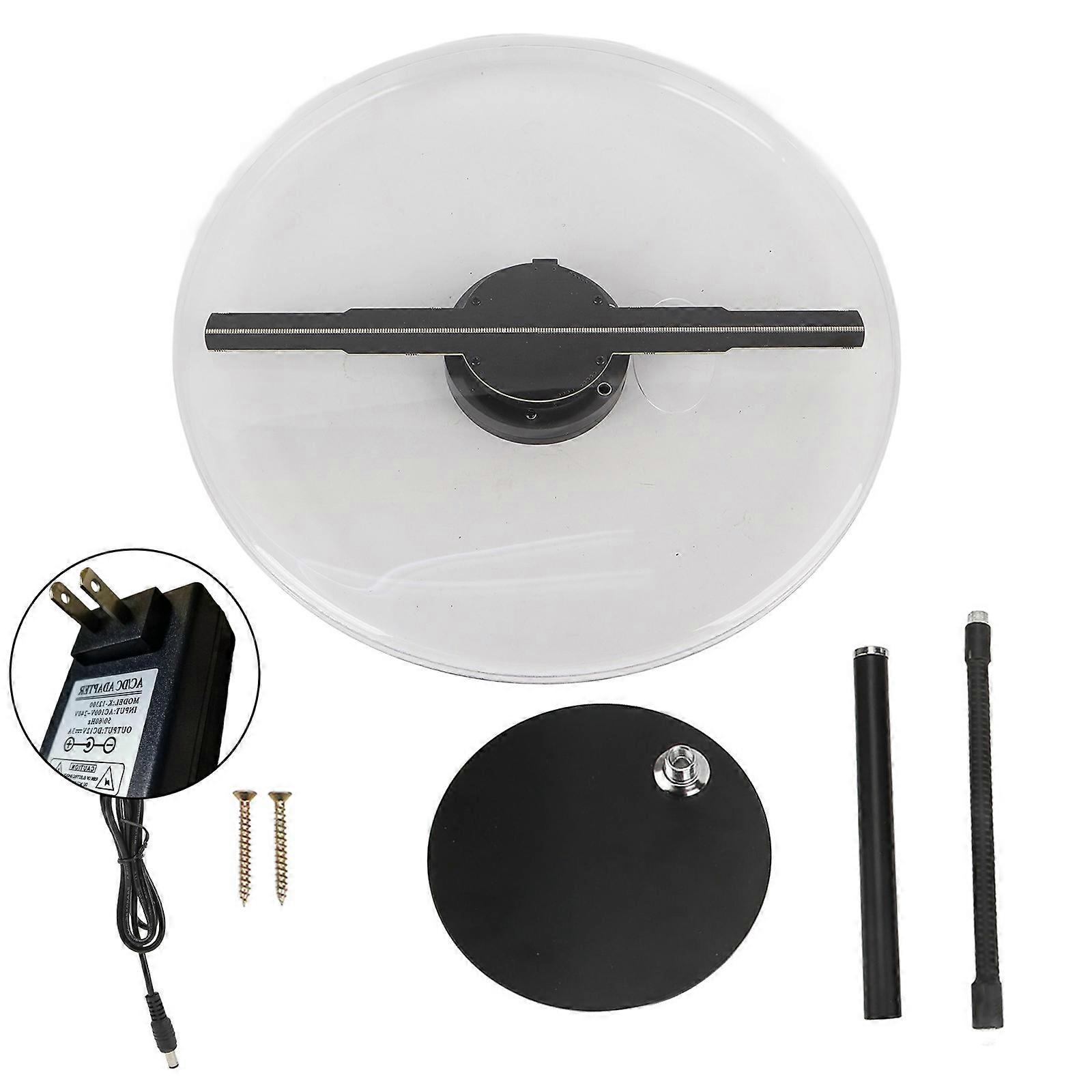 ABS Aluminum 3D Hologram Fan Screen 30cm Floating Images Advertising Display 110V Stereoscopic Imaging for Displaying Multicolor