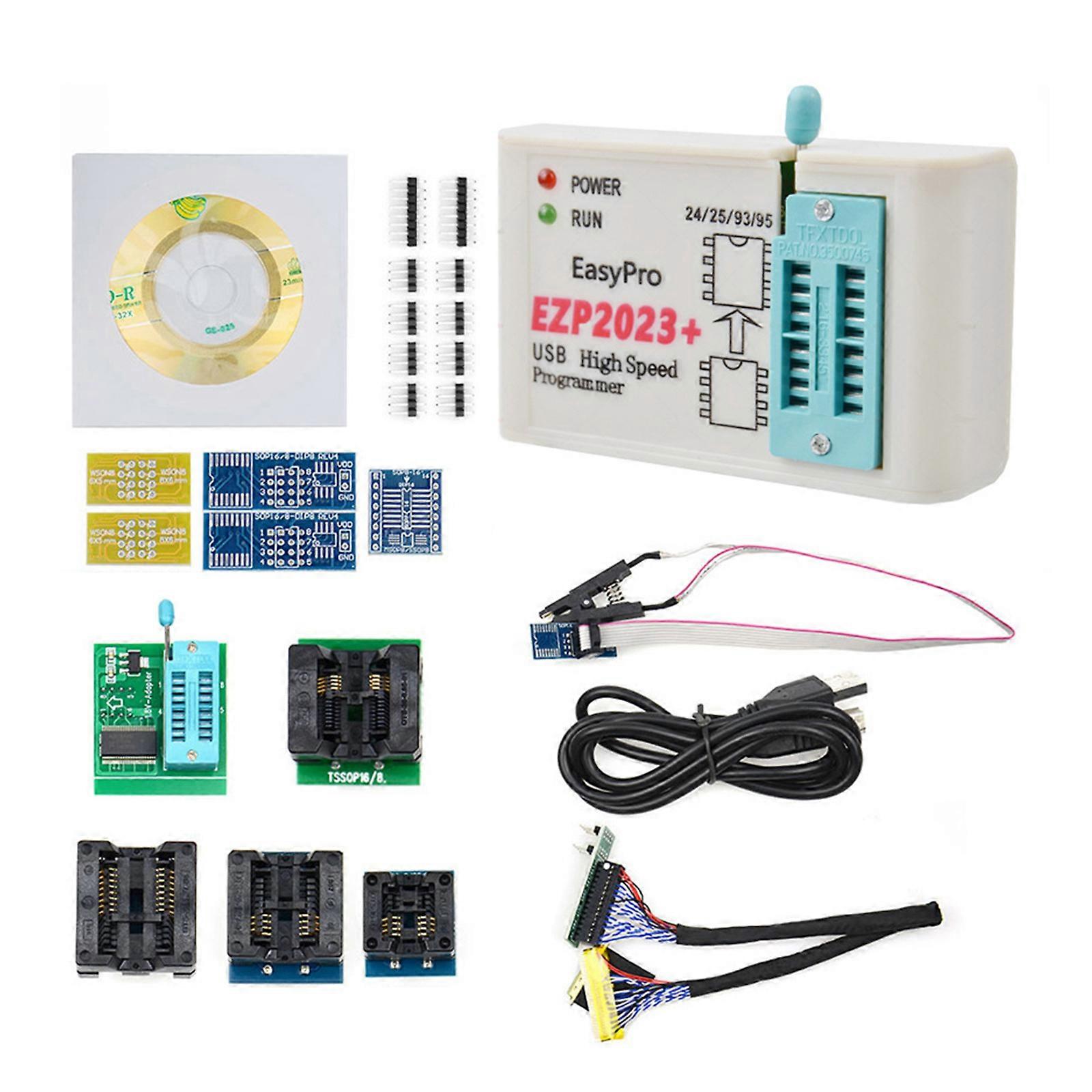 Automatic Voltages EEPROM Burning Module EZP2023 SPI FLASH Programmer with Chip Recognition Technology Multicolor
