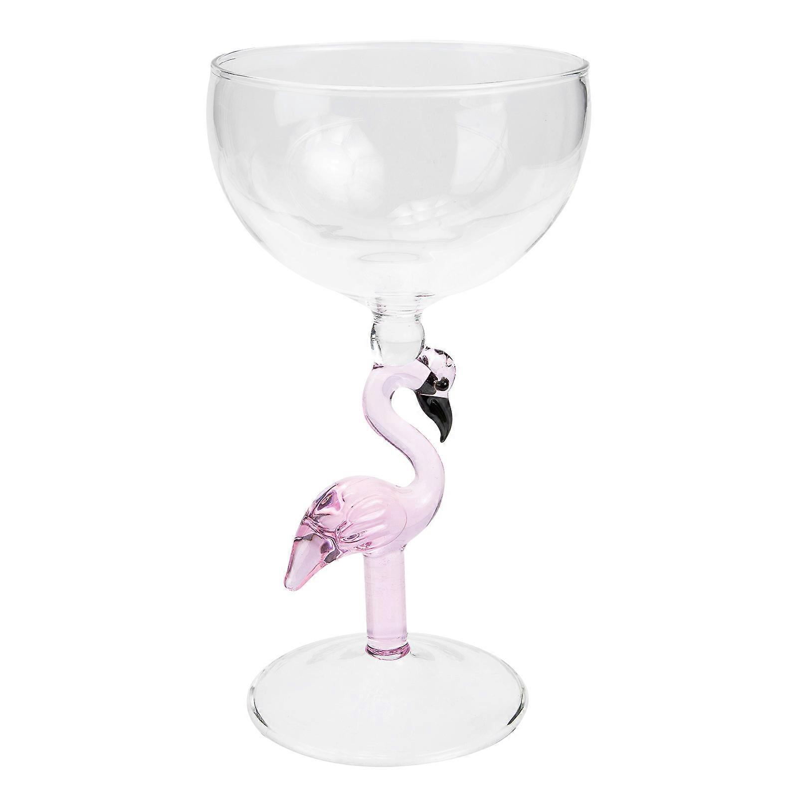 Flamingo Shape Glass Wine Glass for Party Drinking
