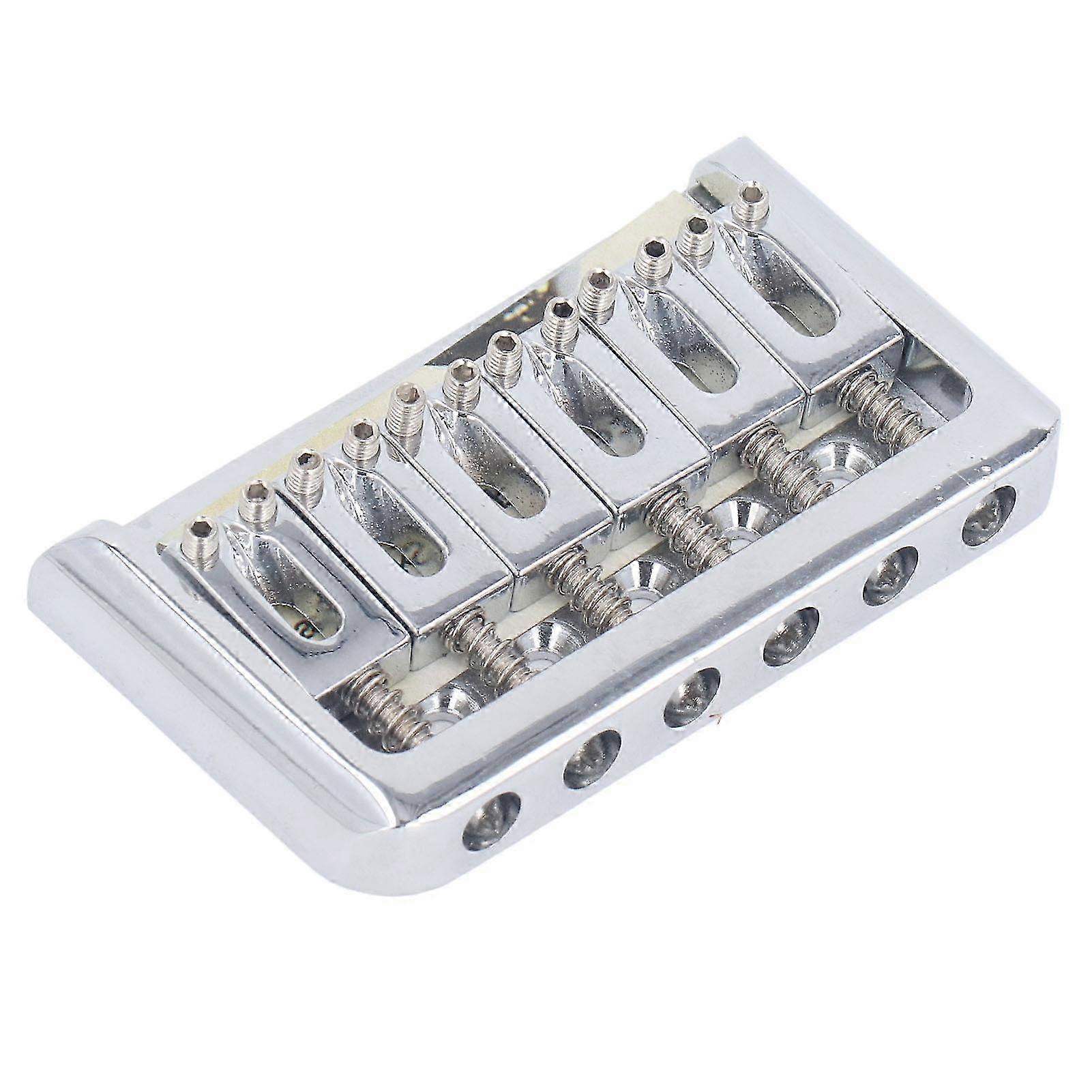 Hardtail Bridge with Saddles Metal 6 String Fixed Replacement for Strat Electric Guitar f26