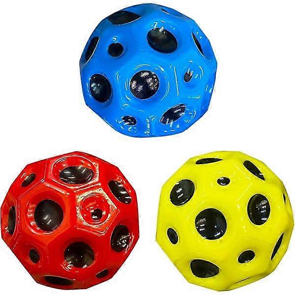3pcs Space Balls Extremely High Bouncing Balls Tiktok Bouncing Space Ball Rubber Bouncing Ball Sensory Ball Improve Hand-Eye Coordination Sports Train