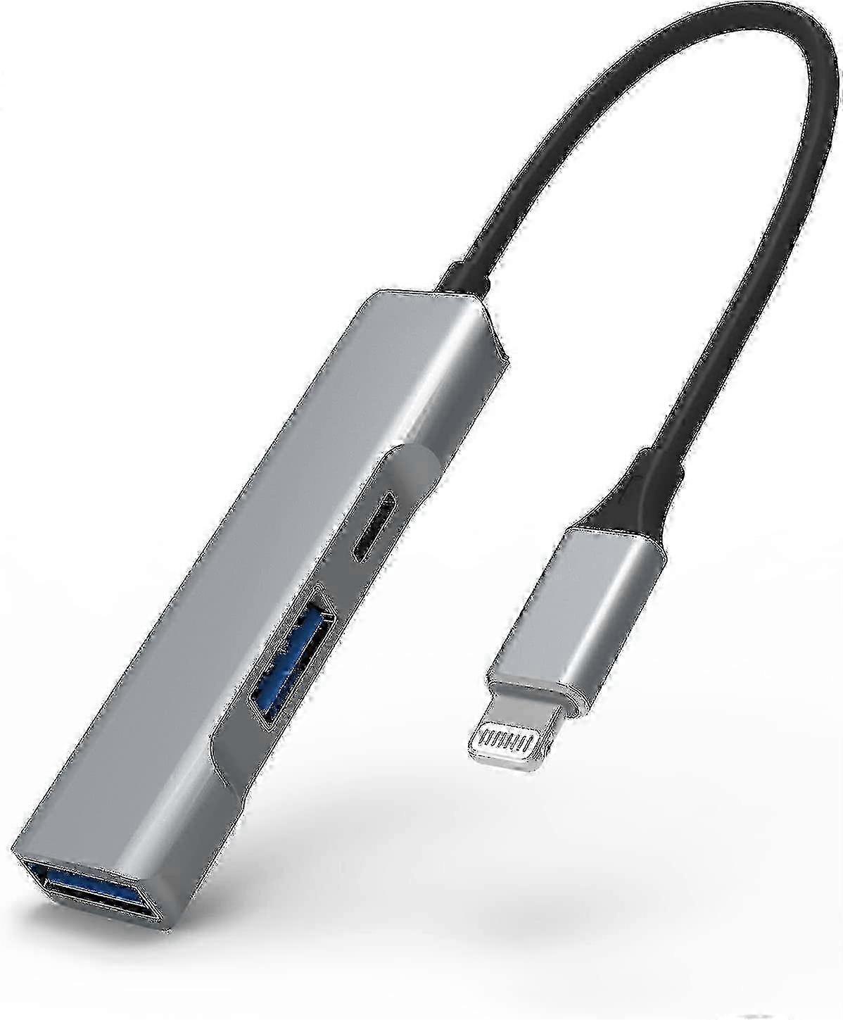 3-in-1 Lightning To Usb Otg Hub With 2 Usb 3.0 Port And Fast Charging Port For Iphone/ipad f26 25-26