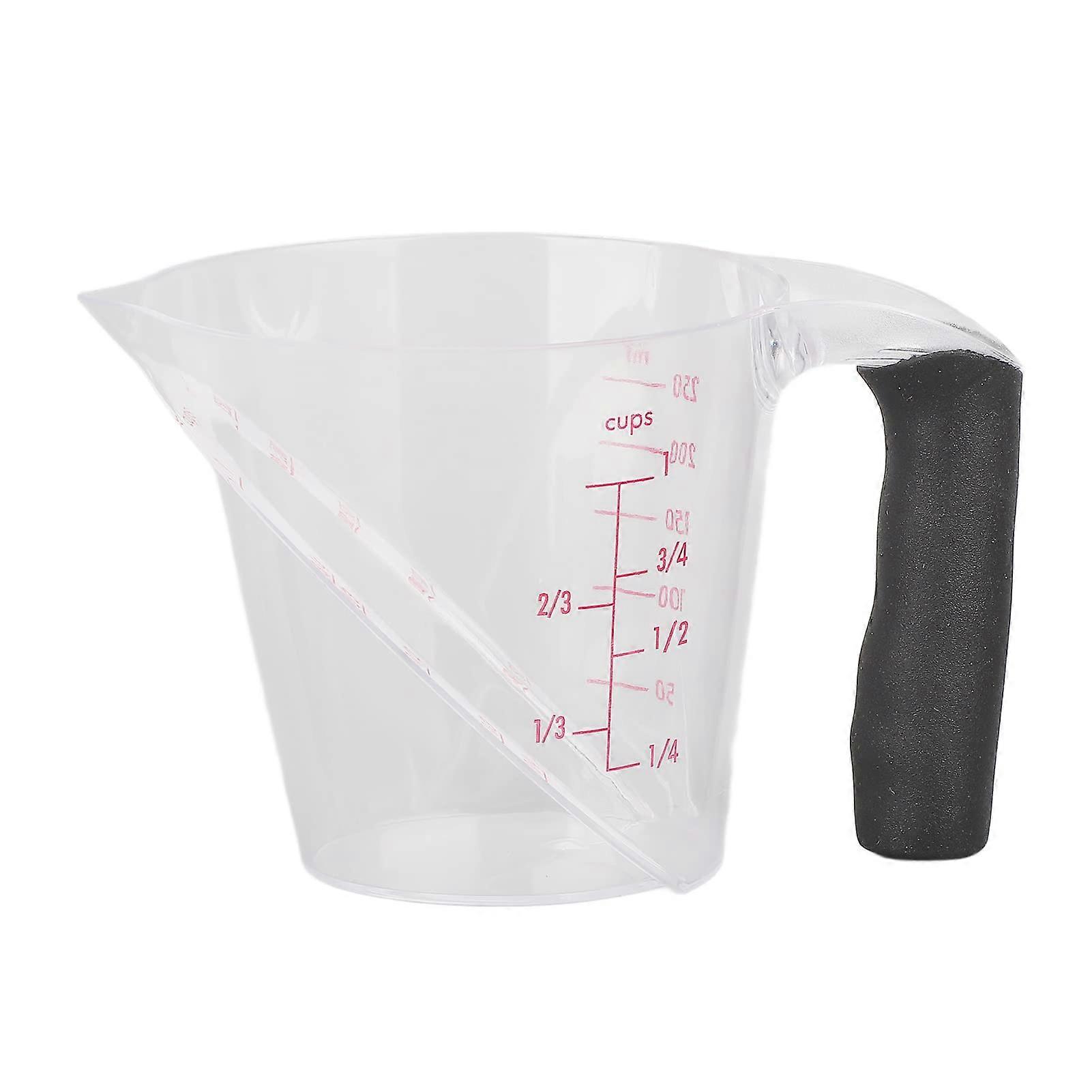 250ml Plastic Measuring Cup with Handle, Heat Resistant Clear Jug for Baking and Cooking