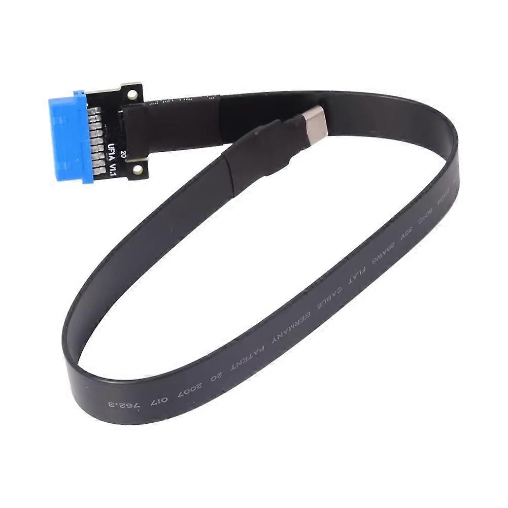USB 3.0 Type-C Female to Internal Mainboard Type-E 19/20P Ribbon FPC Flat Extension Cable for ITX/ATX PC Extender