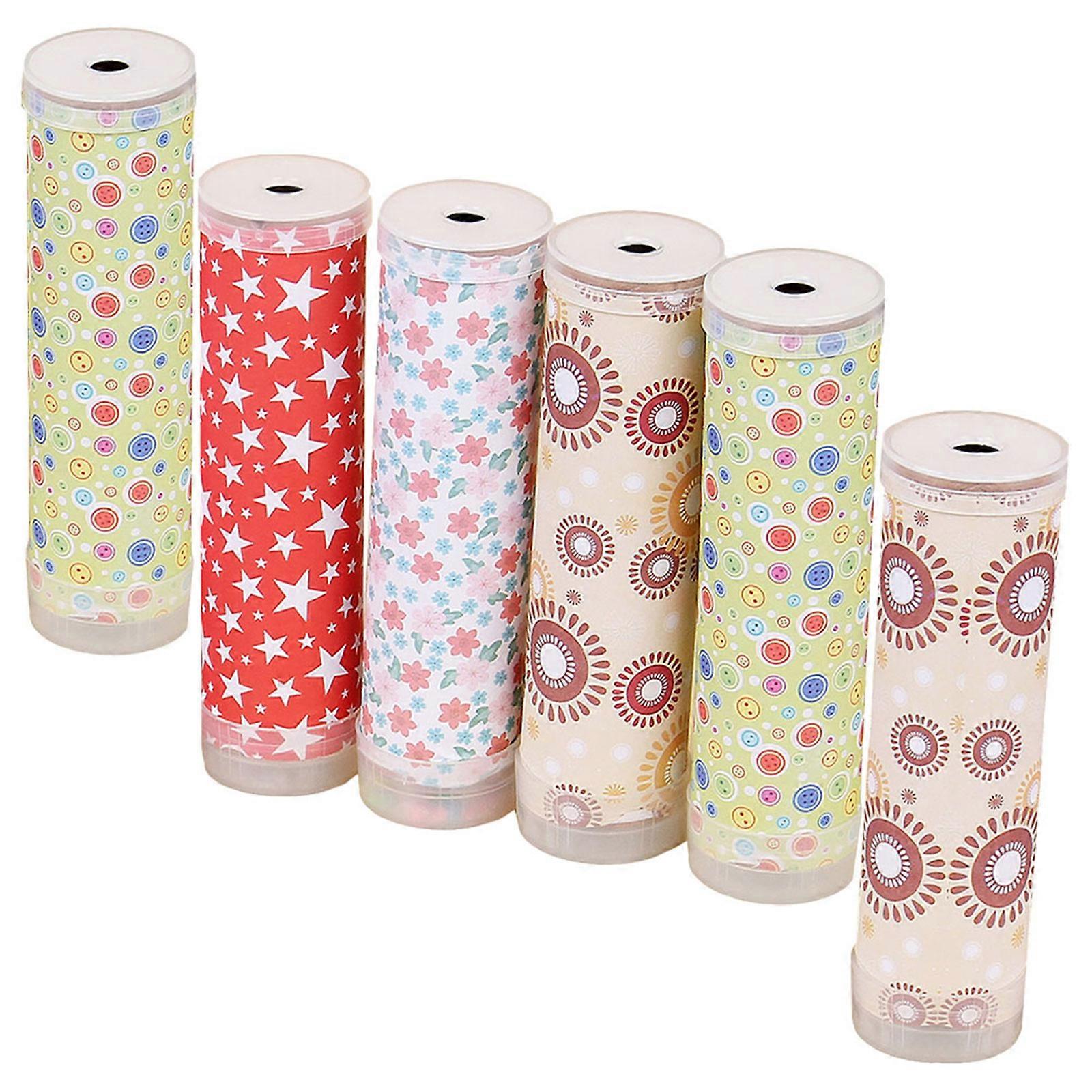6Pcs DIY Making Materials Colorful Hand Made Kaleidoscope Material Kits (Random Color)