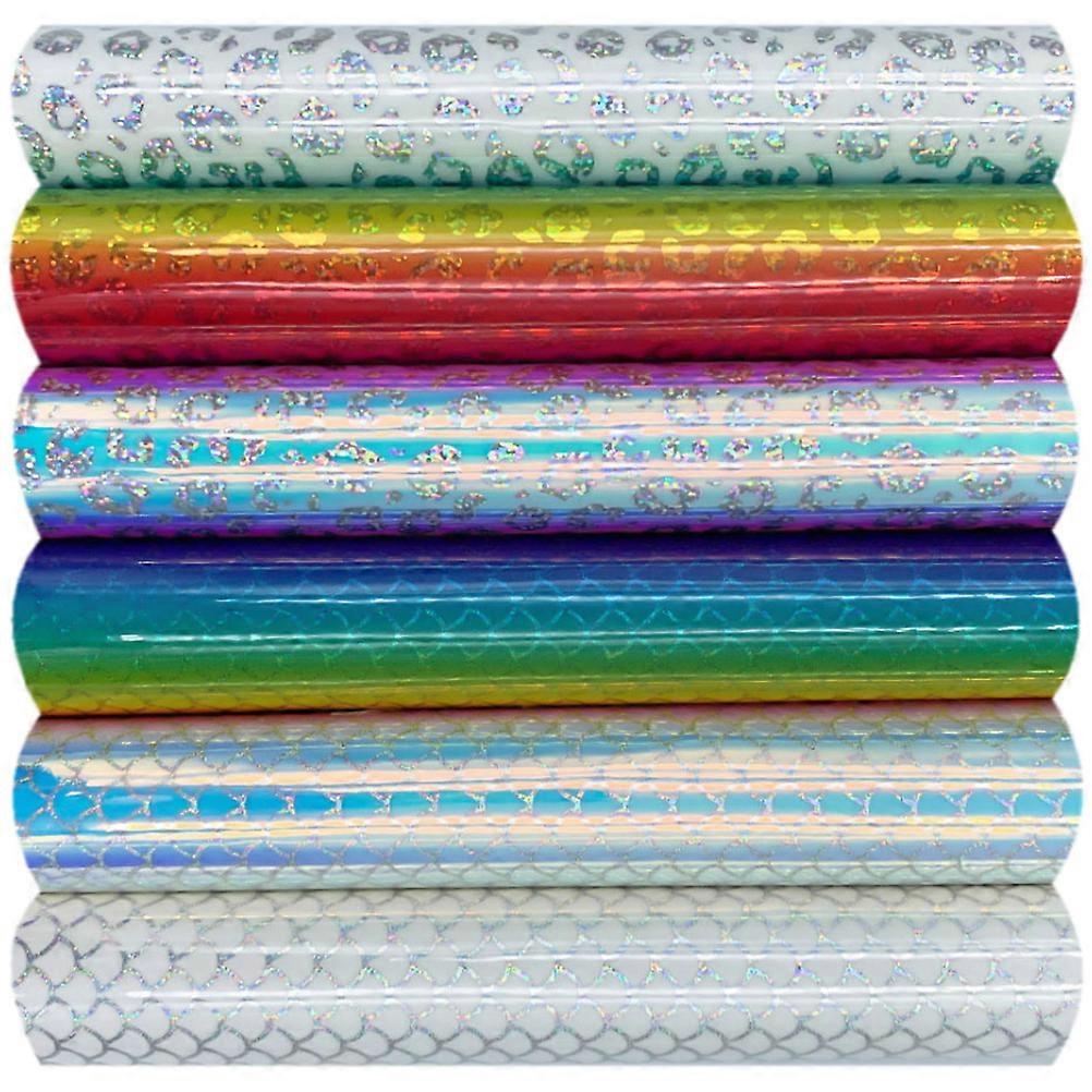 Car Decals Fish Scale Leopard Pattern for DIY 12 Sheets Self-Adhesive Vinyls