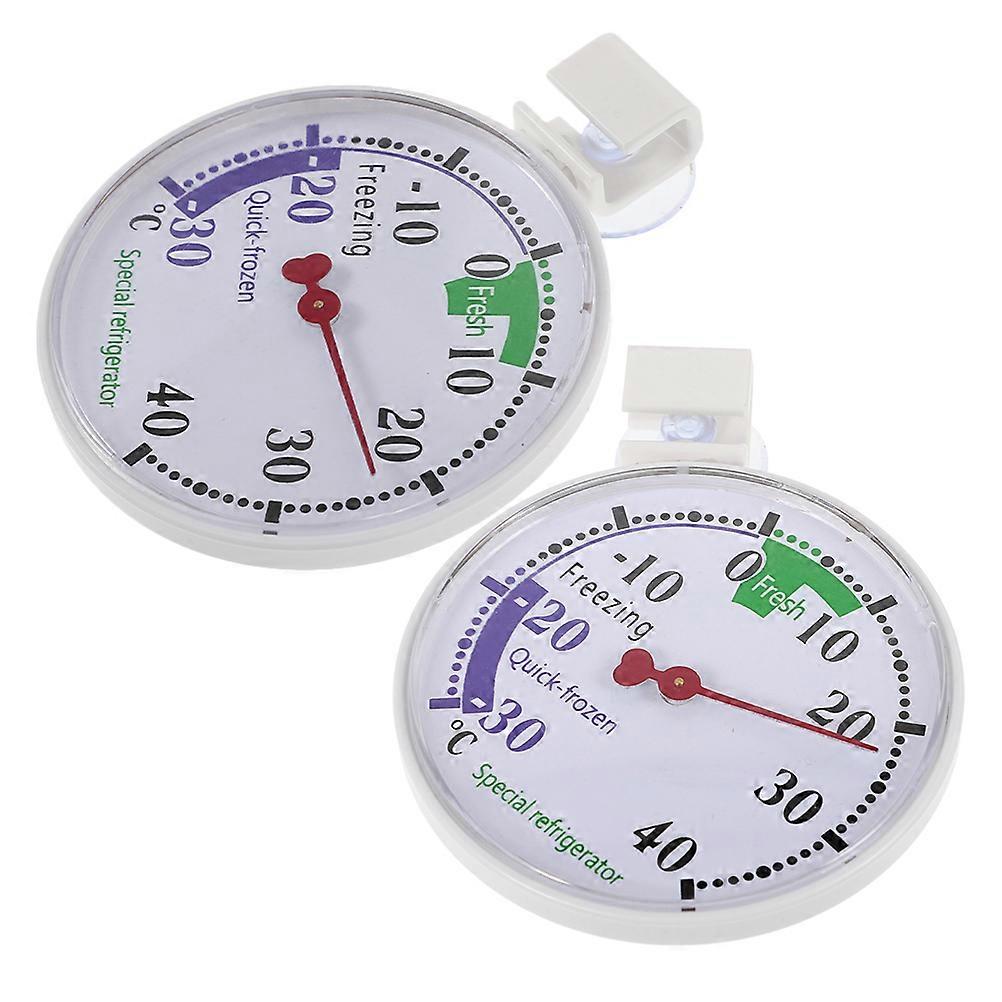 Dual Function Temperature Monitor Refrigerator Thermometers 2Pcs