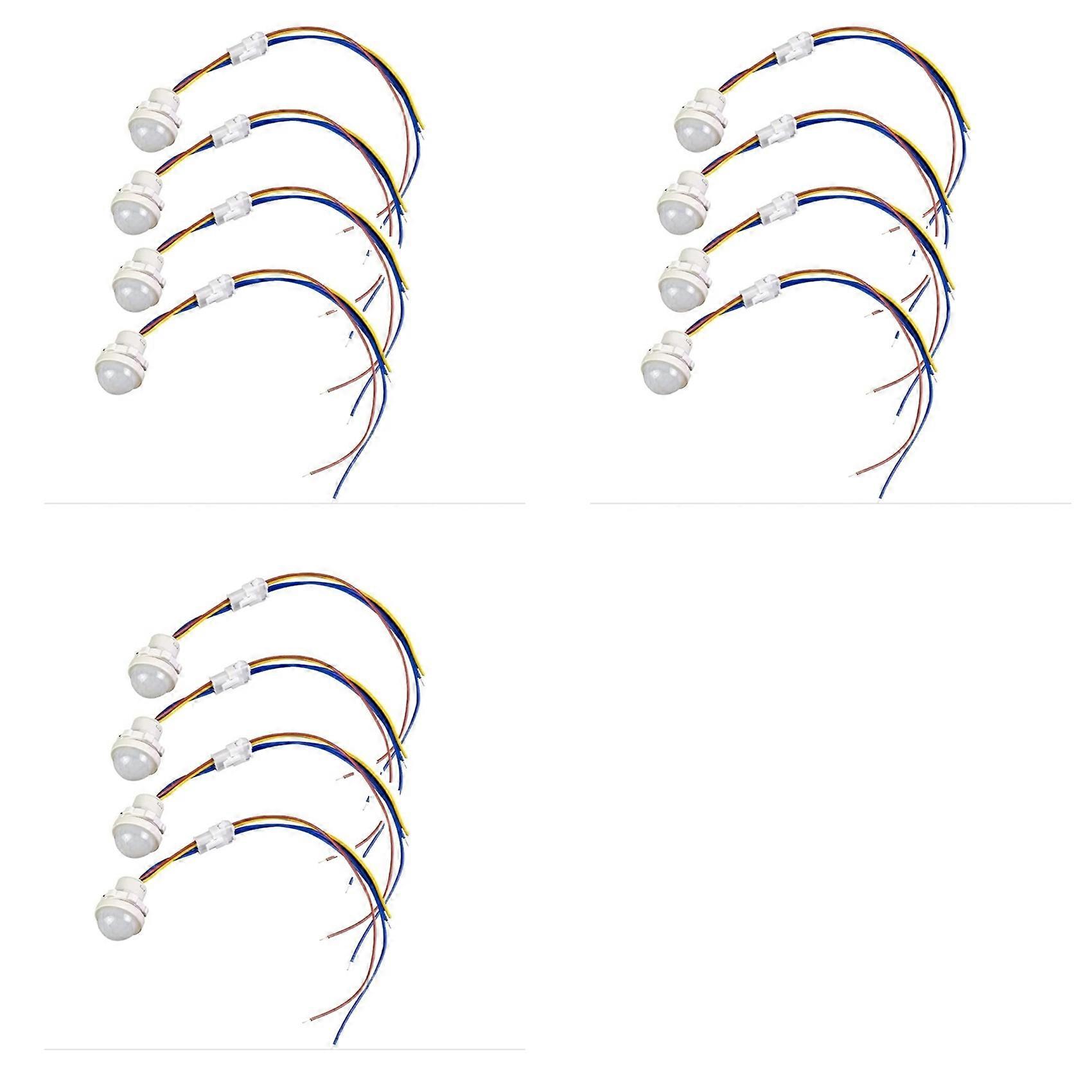 12pcs Motion Sensor Light Switch, PIR Sensor Smart Detection Switch, AC110-240V Ceiling or Wall Mount Smart Light Switch