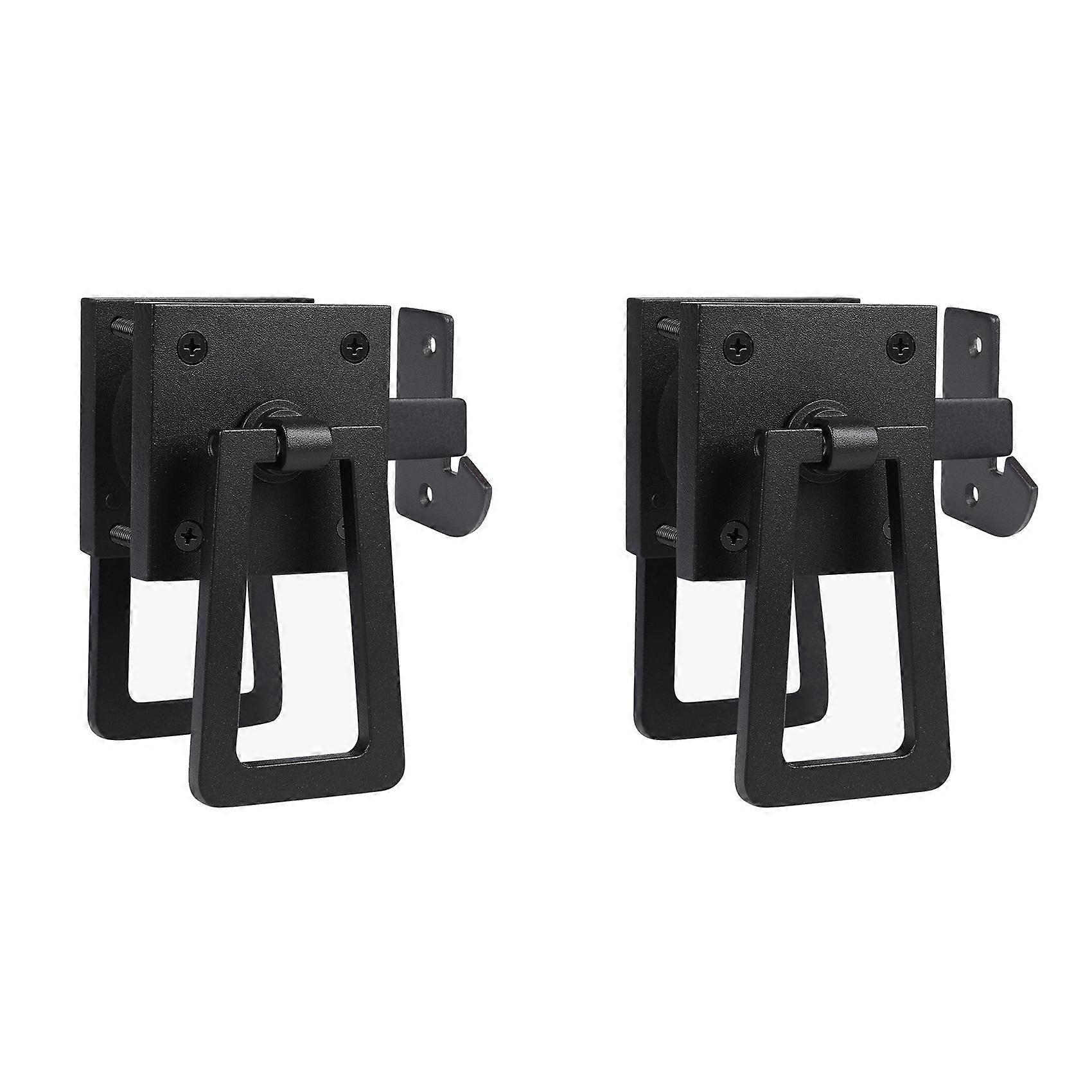 2X Heavy Duty Gate Latch, Double Side Gate Latches, Matte Black Fence Latch, Garden Door Latch, Pool Gate Latch