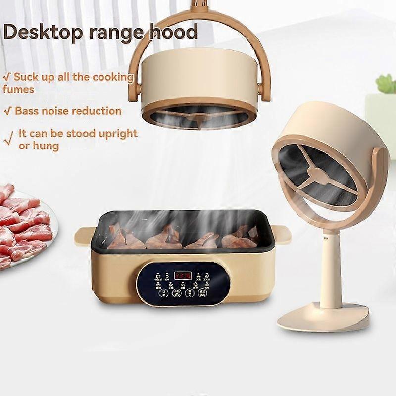 Mini Desktop Range Hood Portable with Strong Suction, Perfect for Barbecue and Camping, Suitable fo