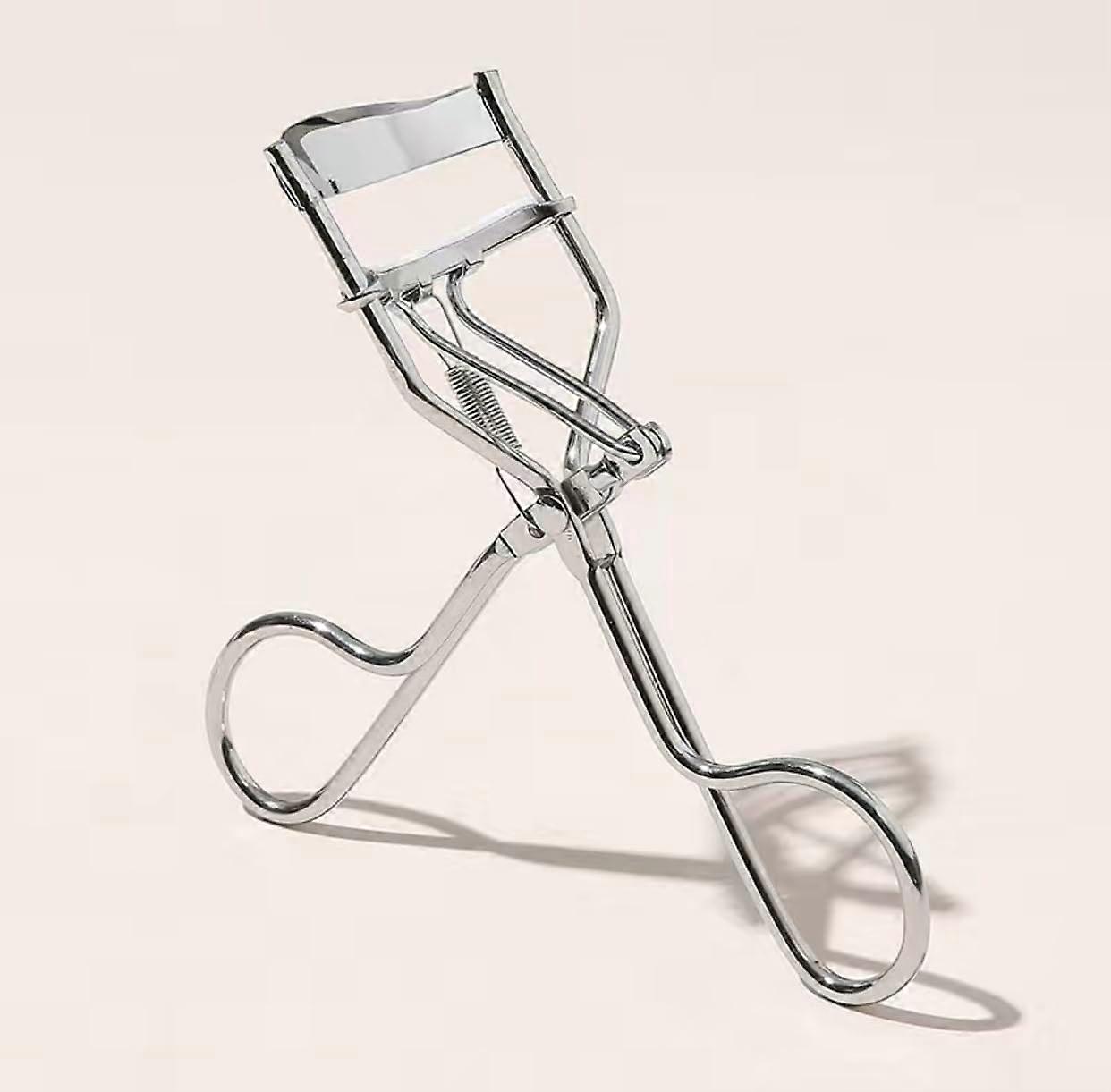Silvery Metal Eyelash Curler with Silicone Pad for Natural Longlasting Curl and Instant Lift