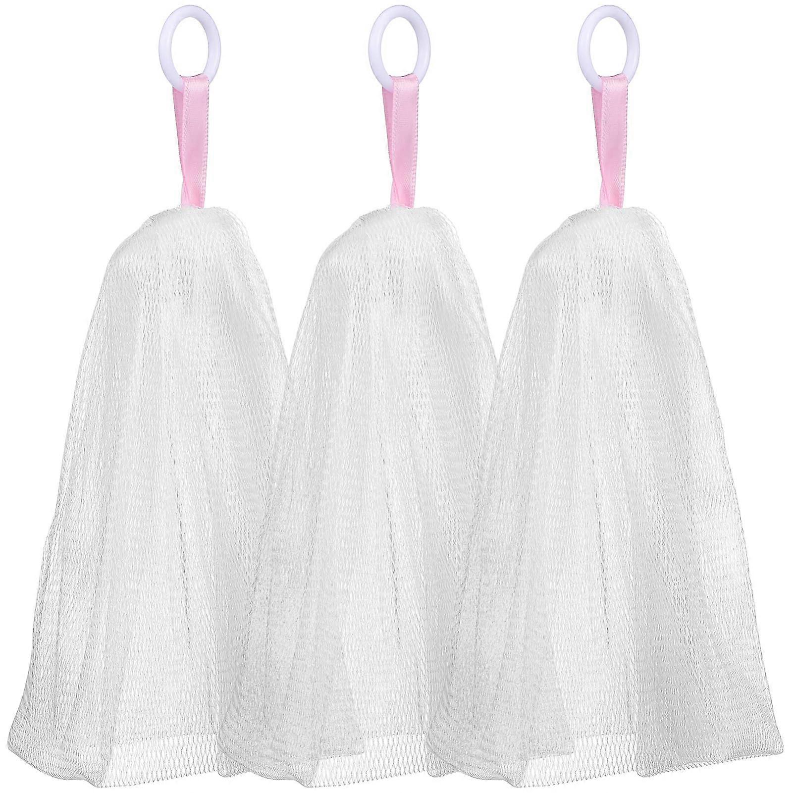 3pcs Soap Saver Pouch with Quick Foaming Mesh and Drawstring for Facial Cleanser Travel Use