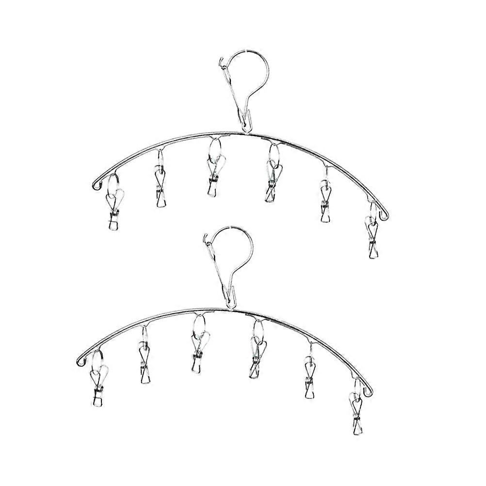 Multi-Functional Arc Drying Rack Stainless Steel for Hanging Socks 4Pcs