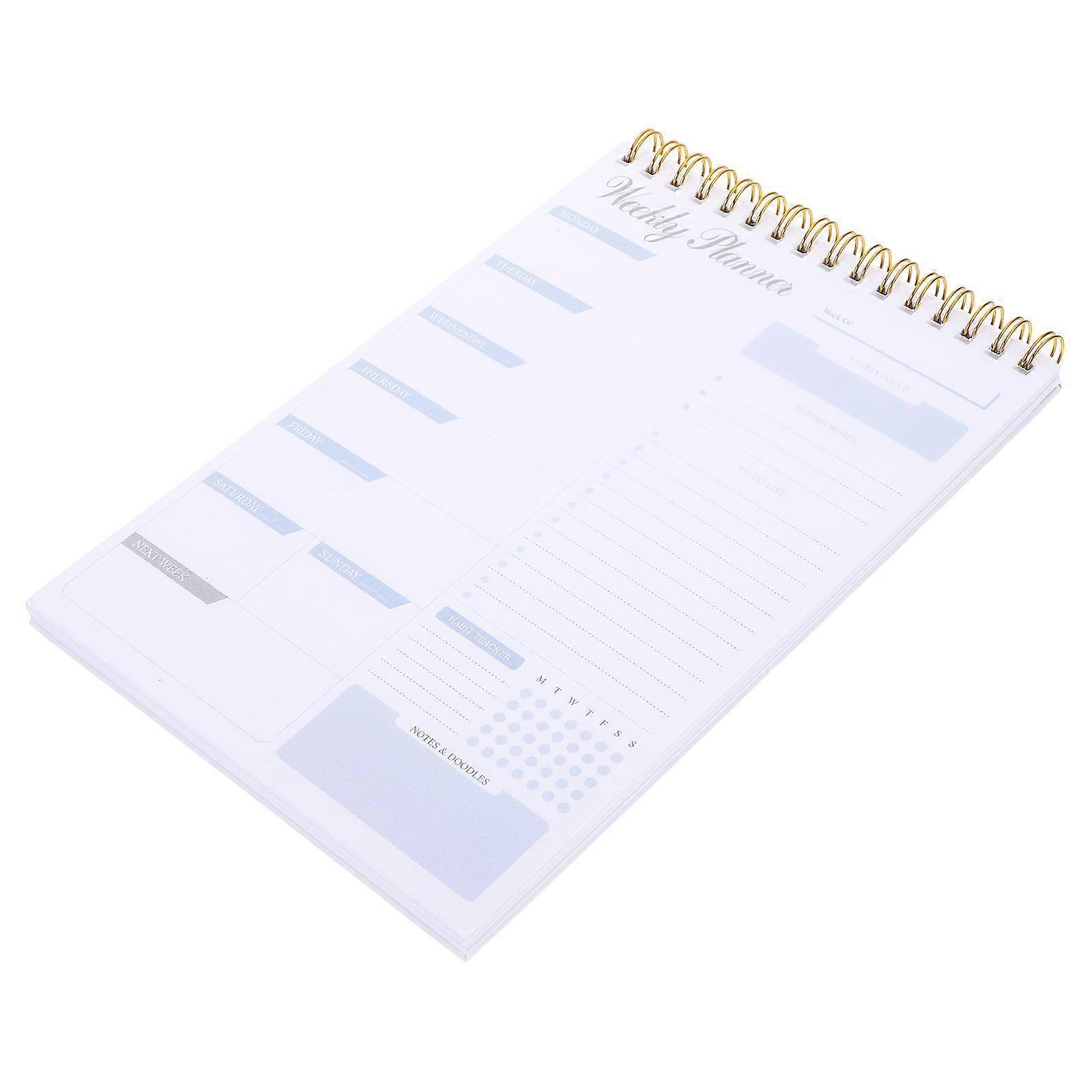 Task Planner White Portable Planner Notepad for Writing Use 4Pcs