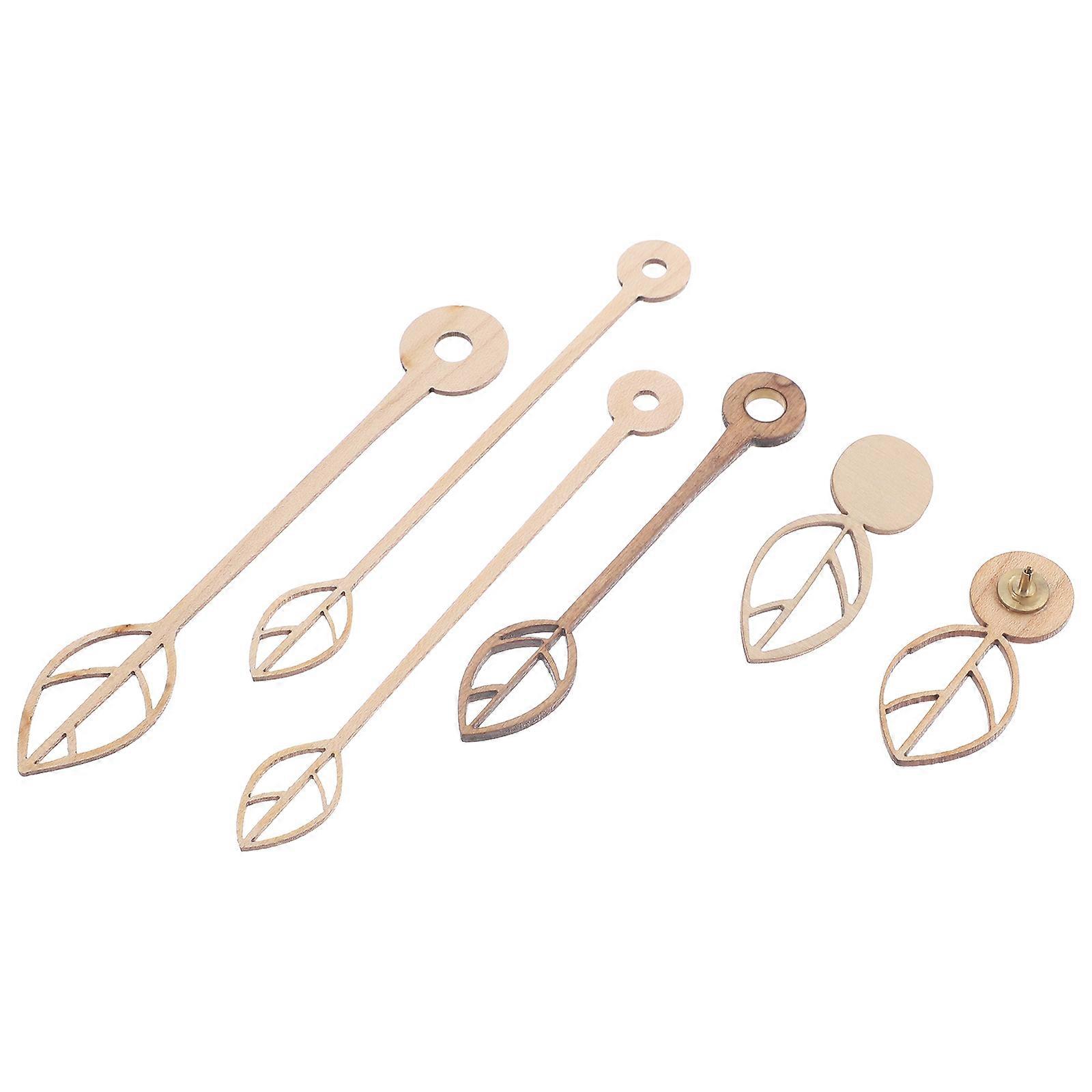 Wooden Clock Hands Clock Pointer for DIY Replacement 18Pcs Kit