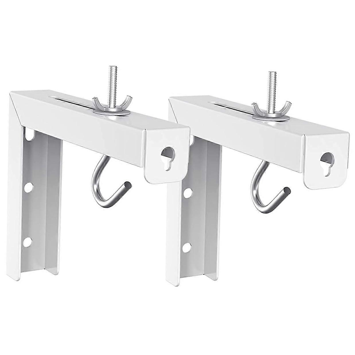 Adjustable White Wall Mount Bracket for Projector Screens Ceiling Hook Compatible Hardware Included Manual/Electric