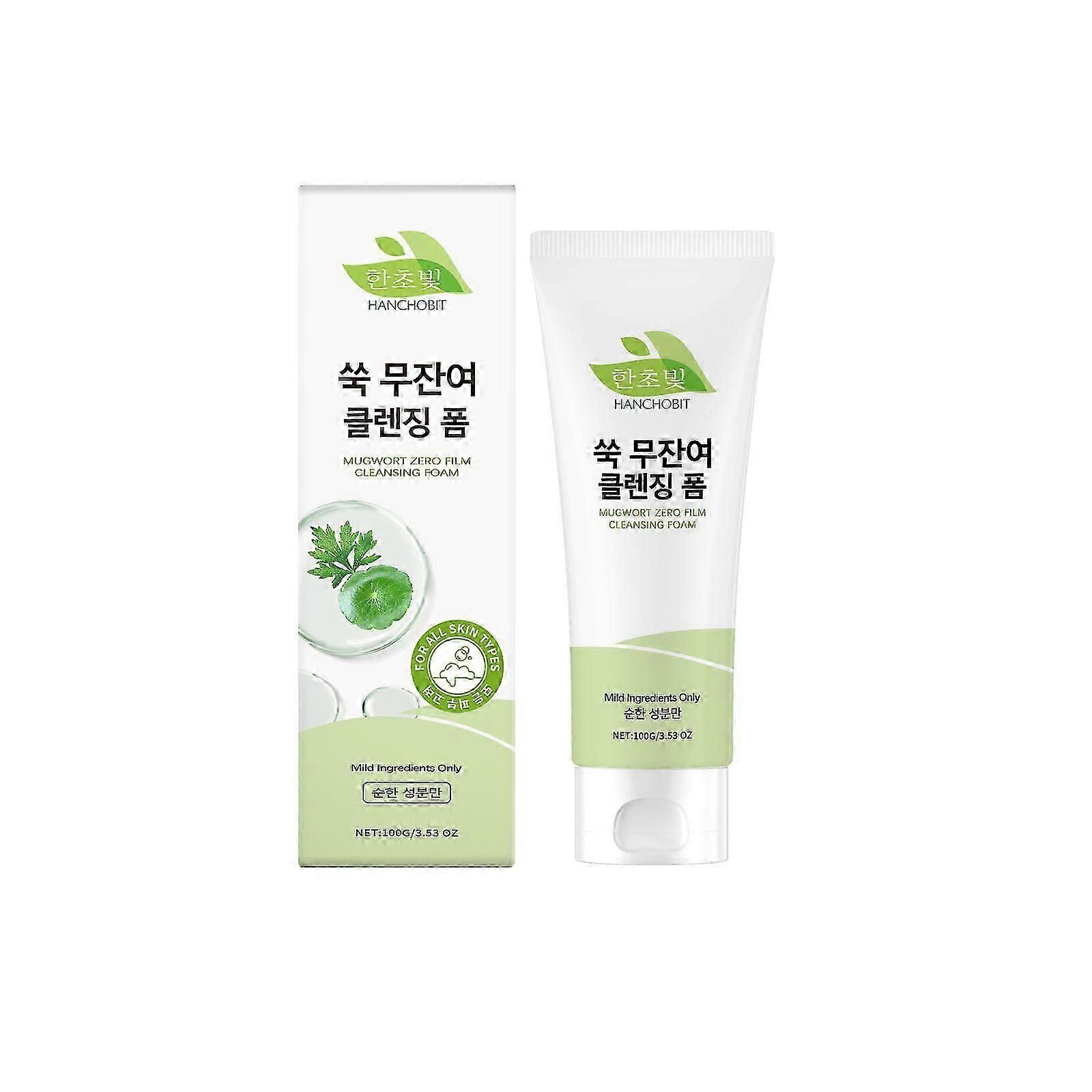 Gentle Wormwood Facial Cleanser Foam  Deep Cleansing, Hydrating & Gentle for All Skin Types, 100g | Refreshing, Moisturizing, Easy to Use, Maintains N