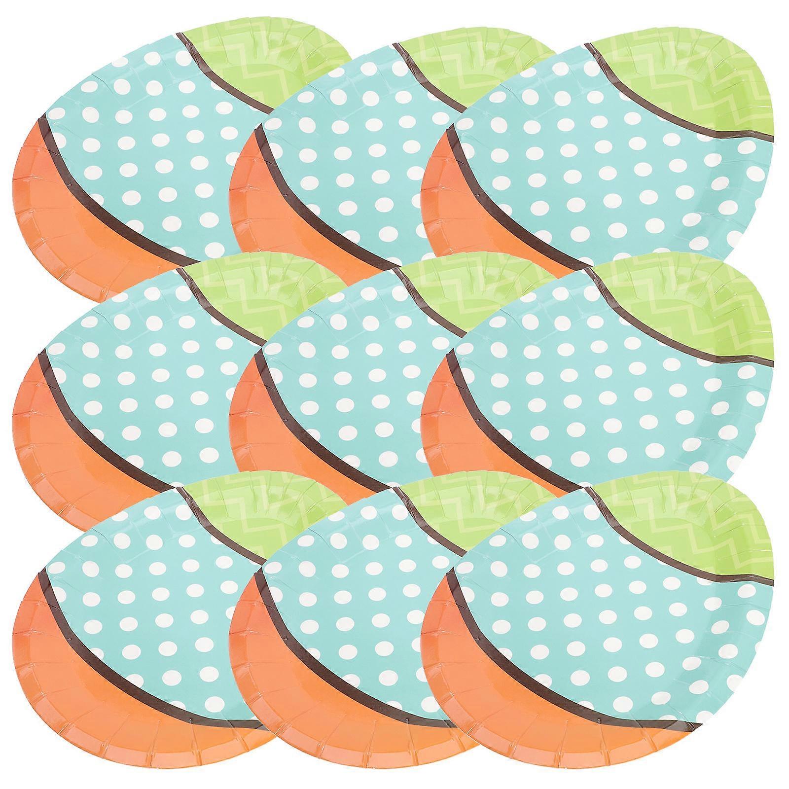 Egg Shape Paper for Party Catering 18Pcs Orange