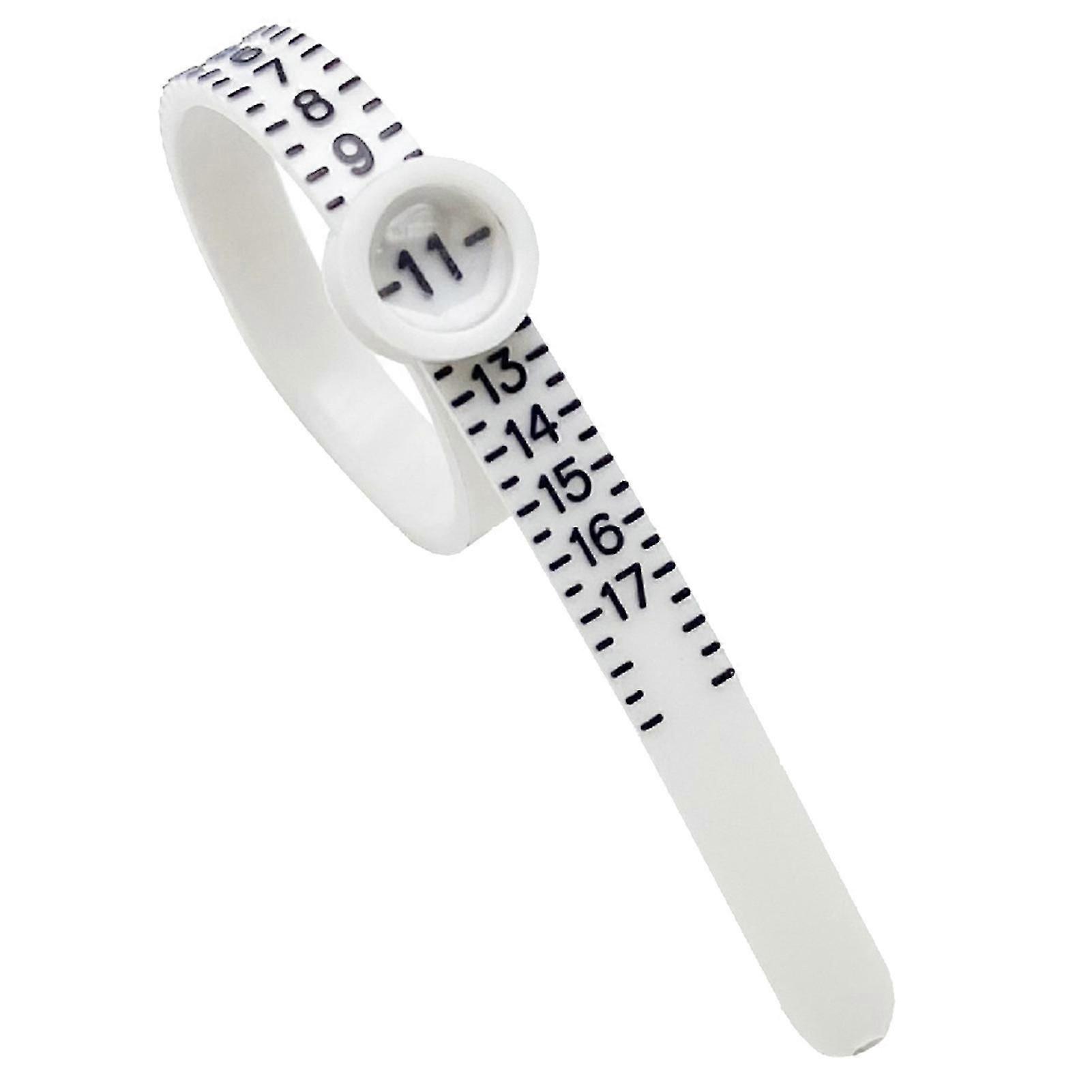 Standardized Ring Ruler High Precision Plastic Labor-saving Ring Sizer With Magnifier For Indoor