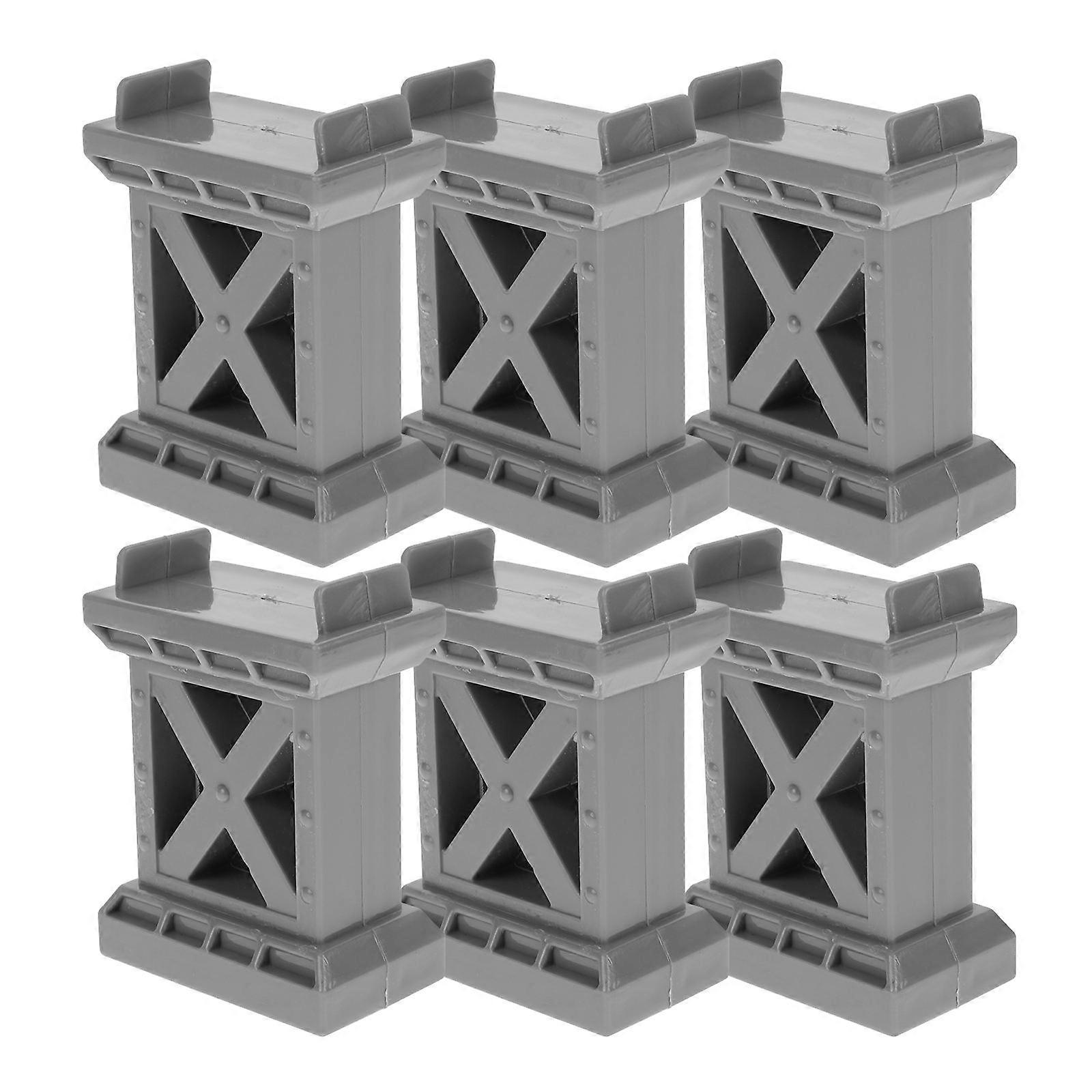 Train Bridge Support 12 Pcs Wooden Train Track Bridge Suitable For Kids Improving Hands-On Ability In Various Occasions