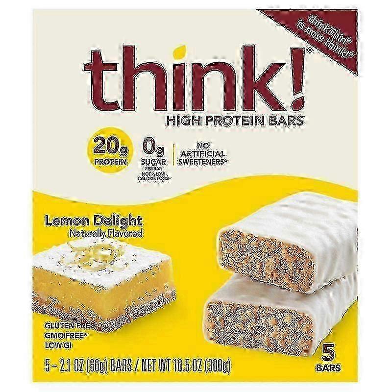 Think! High Protein Bars, Lemon Delight, 5 Ea
