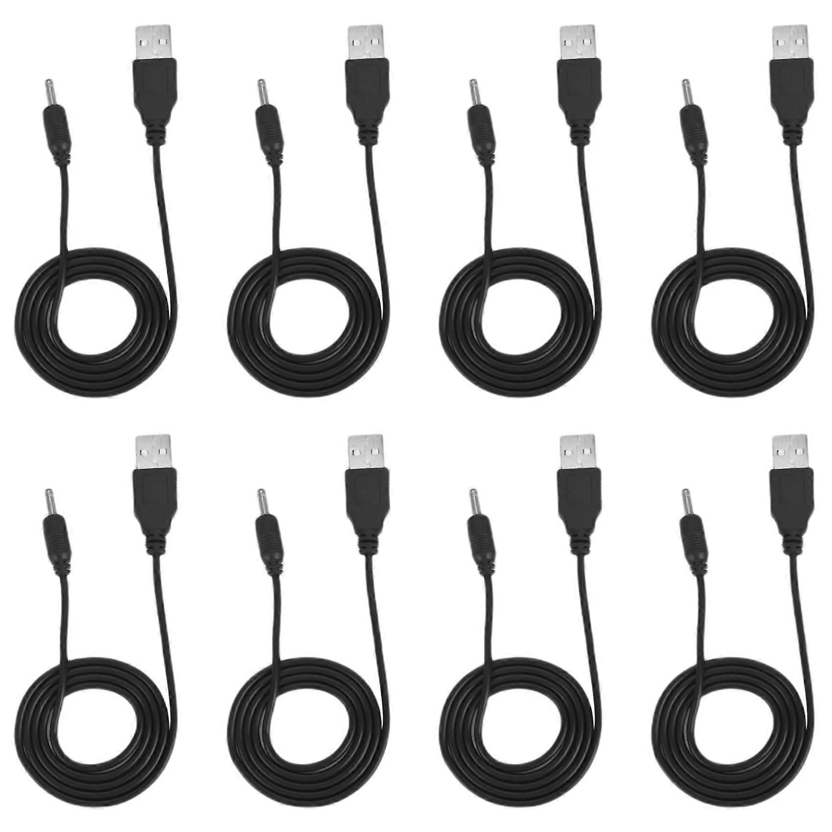 8X USB to 3.5mm Barrel Jack 5V DC Power Cable