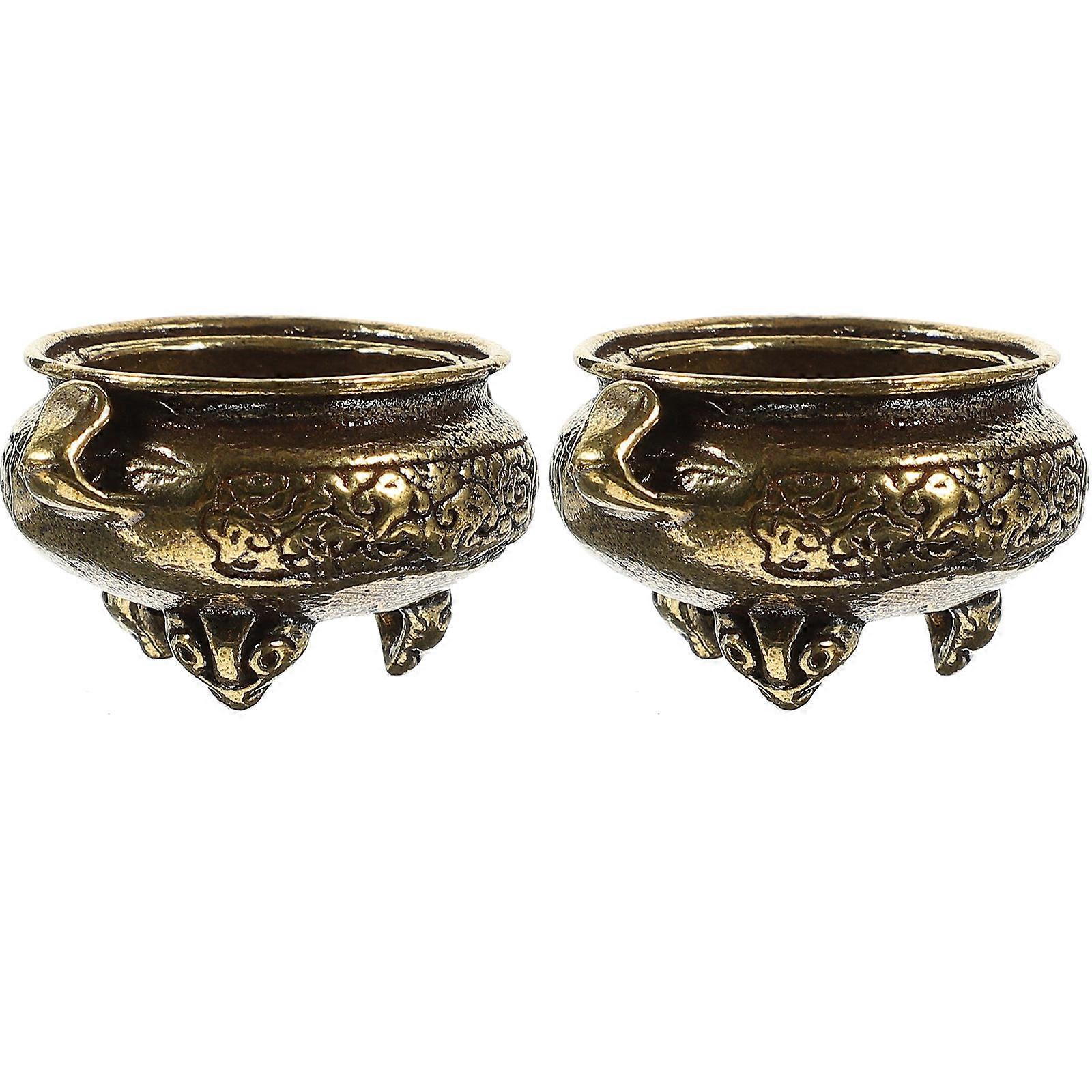 Creative Brass Incense Burner Holder for Home Decoration 2Pcs