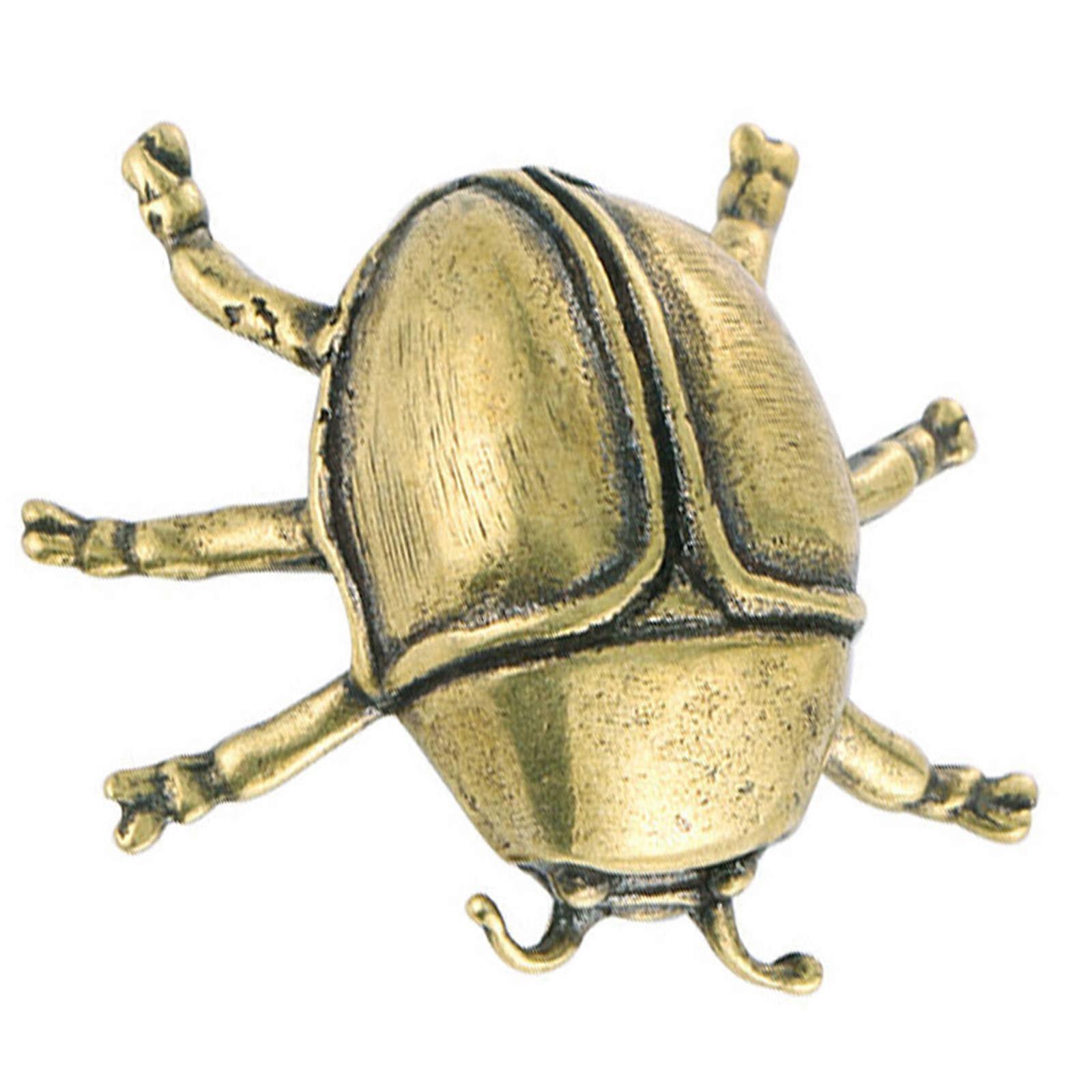 Unique Brass Craft Ornament Beetle Decor for Indoor Table