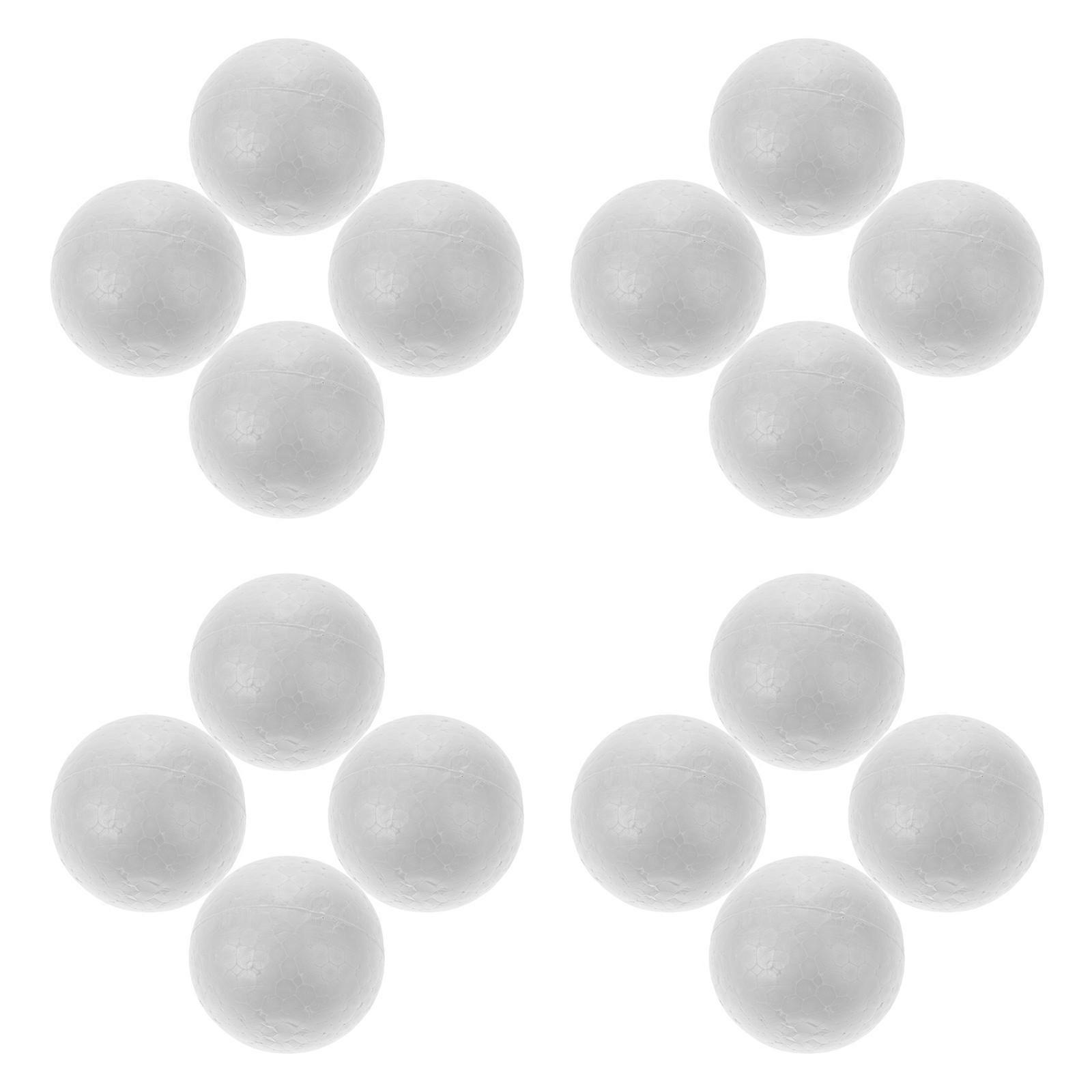 Solid Polystyrene Balls White Craft Ball for Adornment 25Pcs DIY