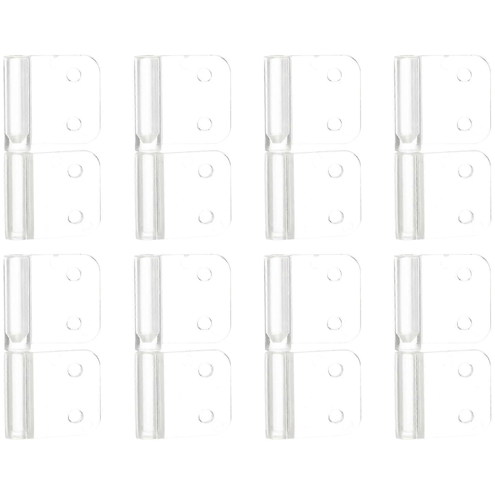 Cabinet Hinges 10Pcs Mini Hinges Durable Showcase Internal Structure White for Various Uses