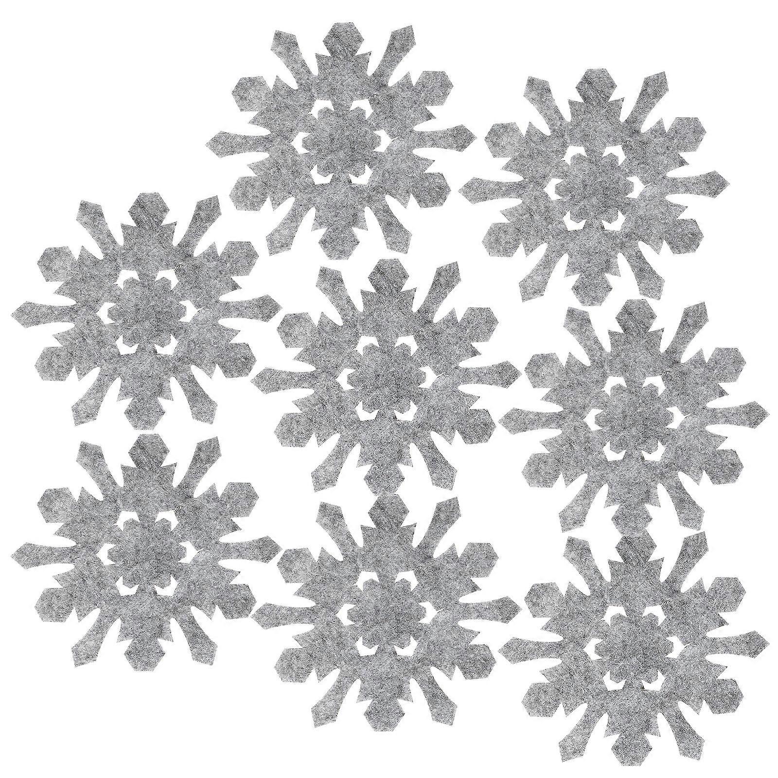 Snowflake Cup Coasters Felt Christmas Design for Drinks Mats 8Pcs Set