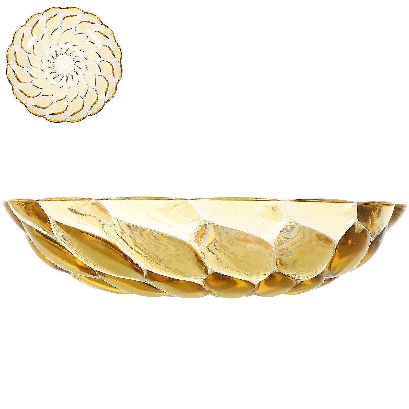 Fruit Plate Snack Storage Plate for Home Use with Flower Embossment