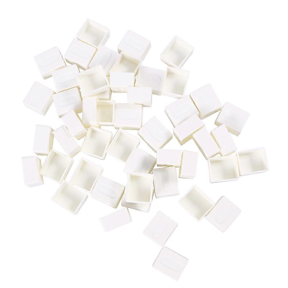 Watercolor Half Pans Solid Paint Plastic Empty Tins for Painting 50Pcs
