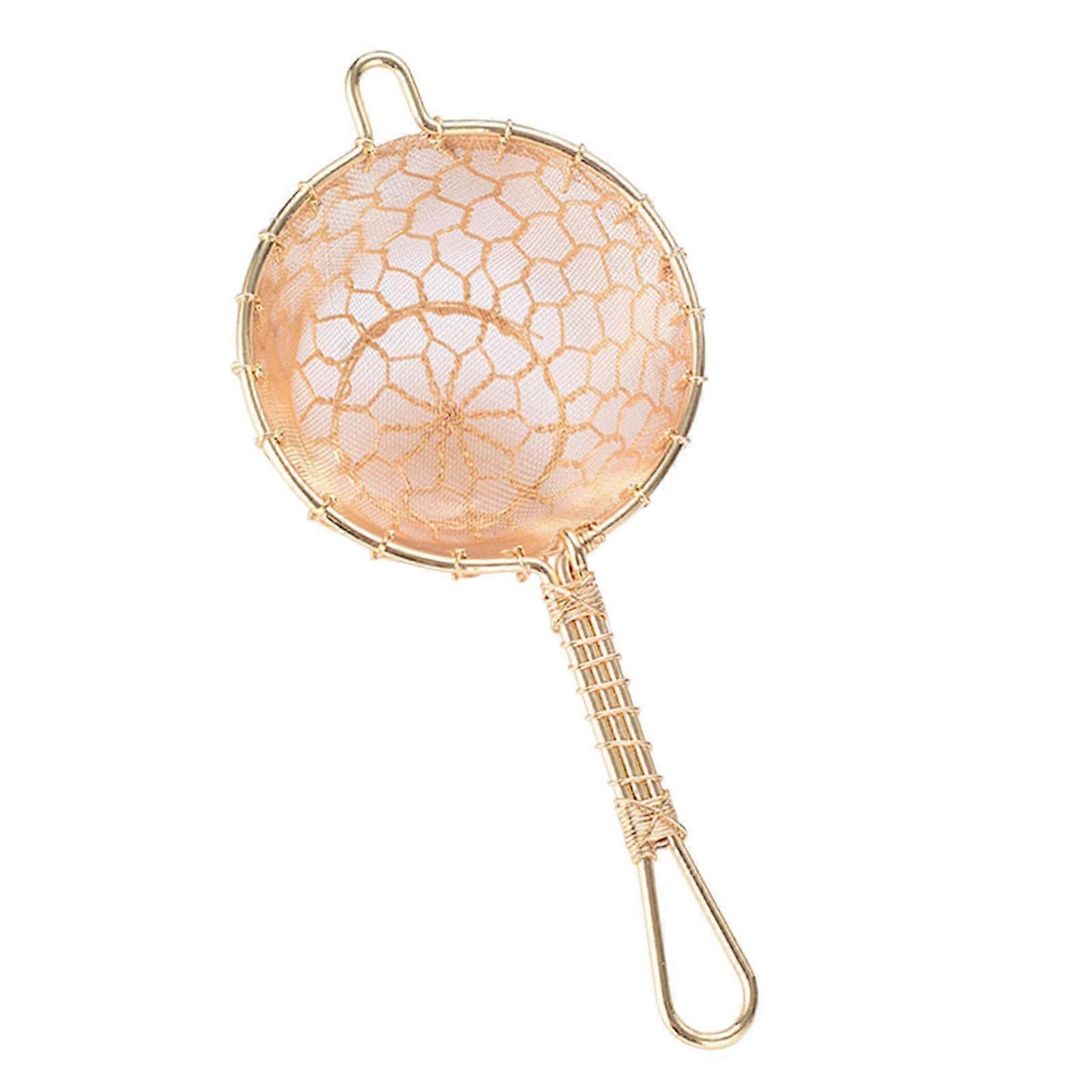 Copper Tea Infuser Loose Leaf Strainer Handmade DoubleLayer Mesh Filter Durable Copper 5.24x2.36in