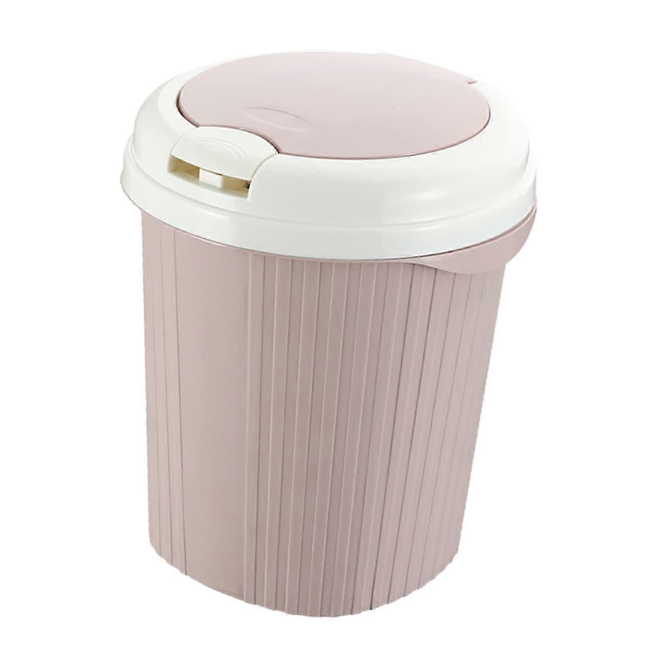 Push Type Trash Can with Push Lid Design, Modern Kitchen Waste Bin for Home or Office