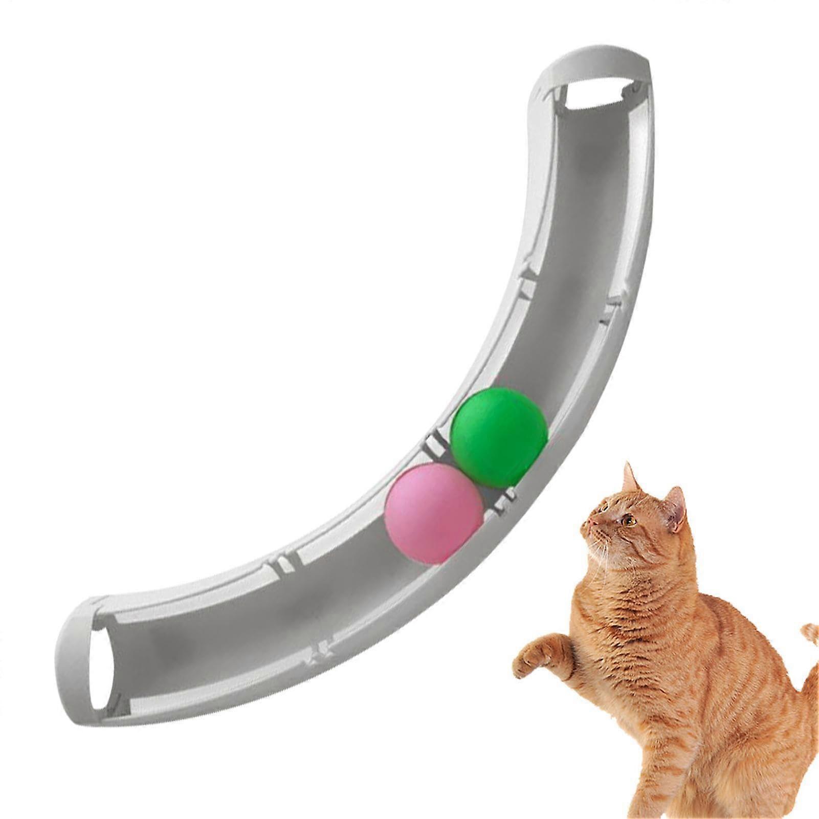 Cat Toy Ball Track with Interactive Track Design for Indoor Cats, Durable PP Safe Play Structure
