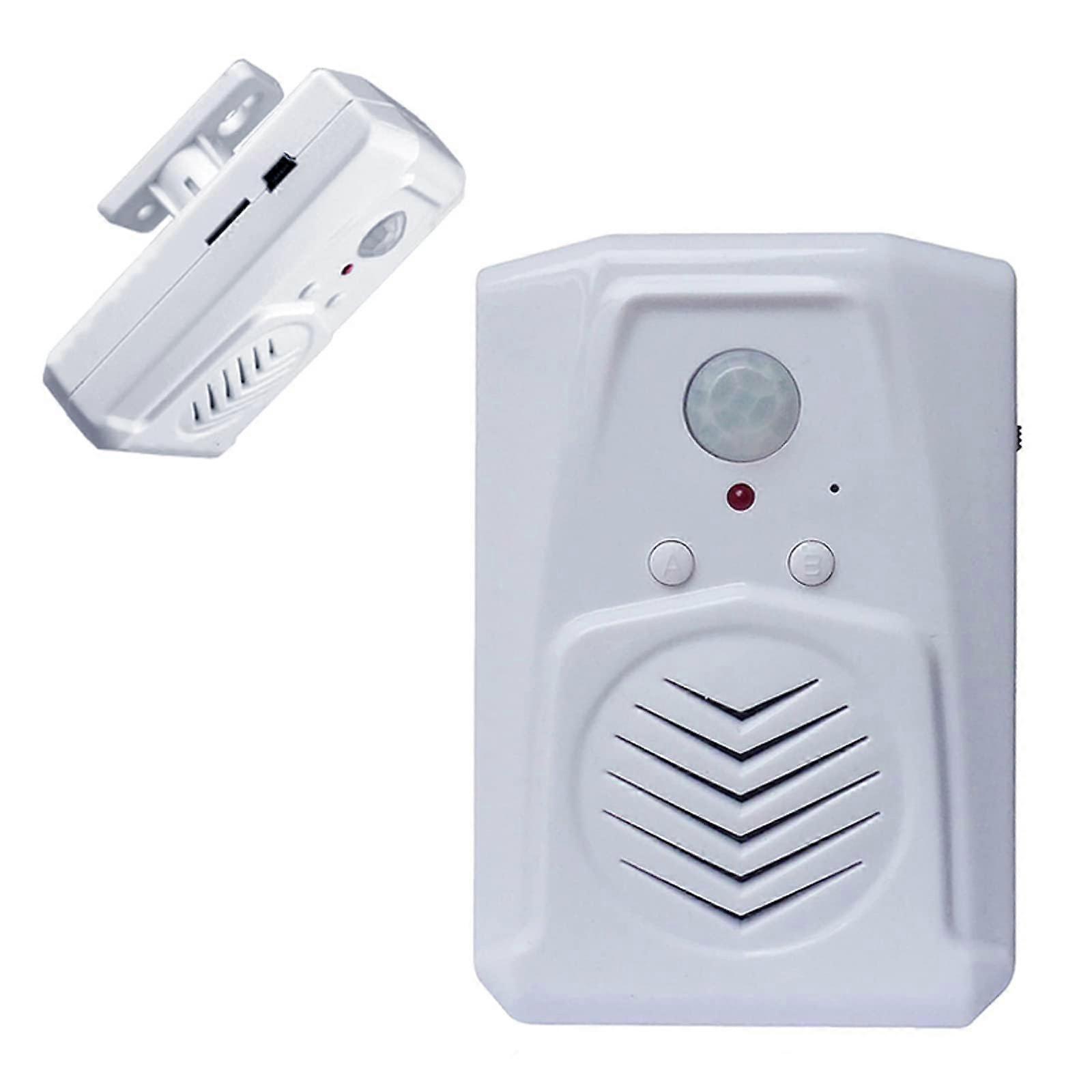 Motion Sensor Audio Player with USB, Smart PIR Detector,  MP3 Sound Speaker White