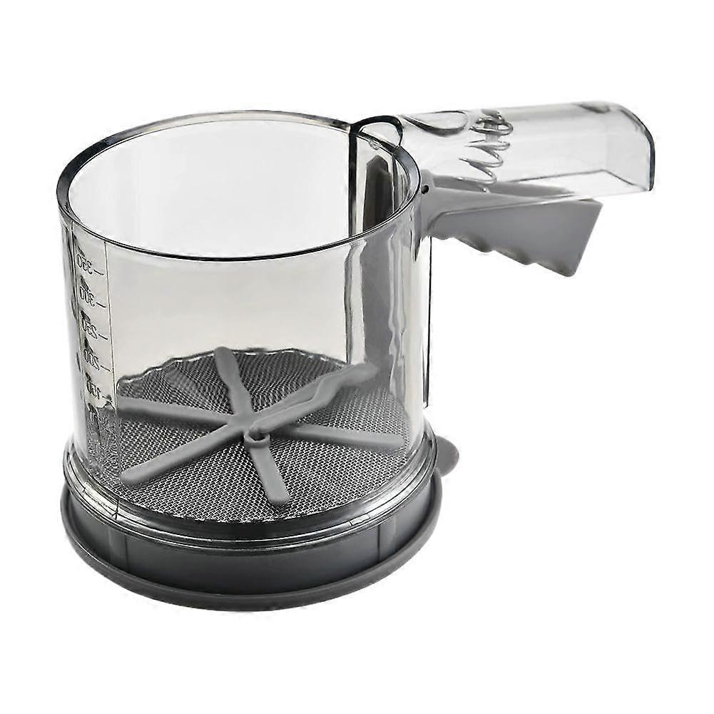 Double Layer Flour Sifter Cup with Ergonomic Handle for Easy SemiAutomatic Baking