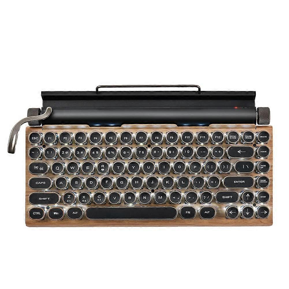 Wireless Mechanical Keyboard Retro Typewriter Design 83 Keys Bluetooth for Laptop PC Gaming