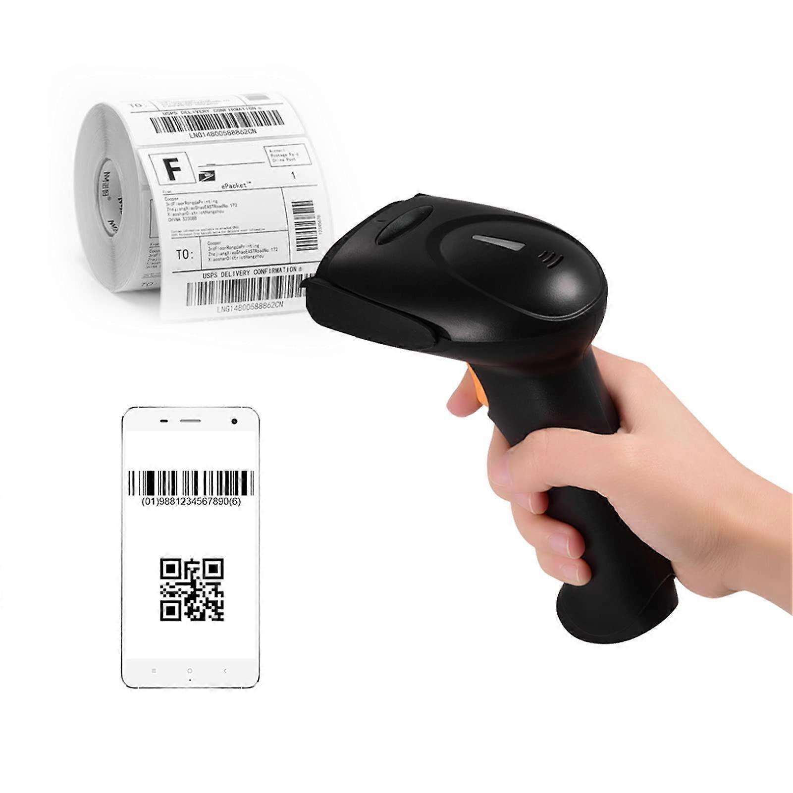 Wireless 2D Barcode Scanner LM8300 Dual Mode 200m Range Ergonomic Grip Reads 4mil Codes