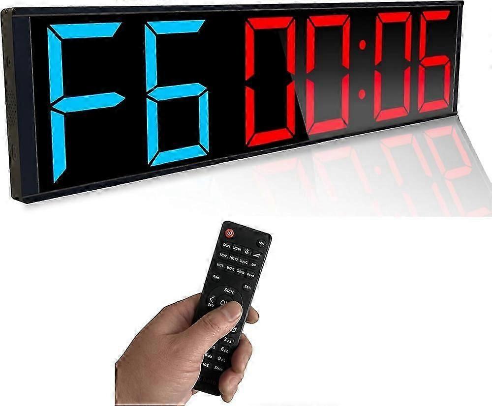 LED Gym Timer Stopwatch with Remote, Count Down/Up Clock Timer, Interval Timer